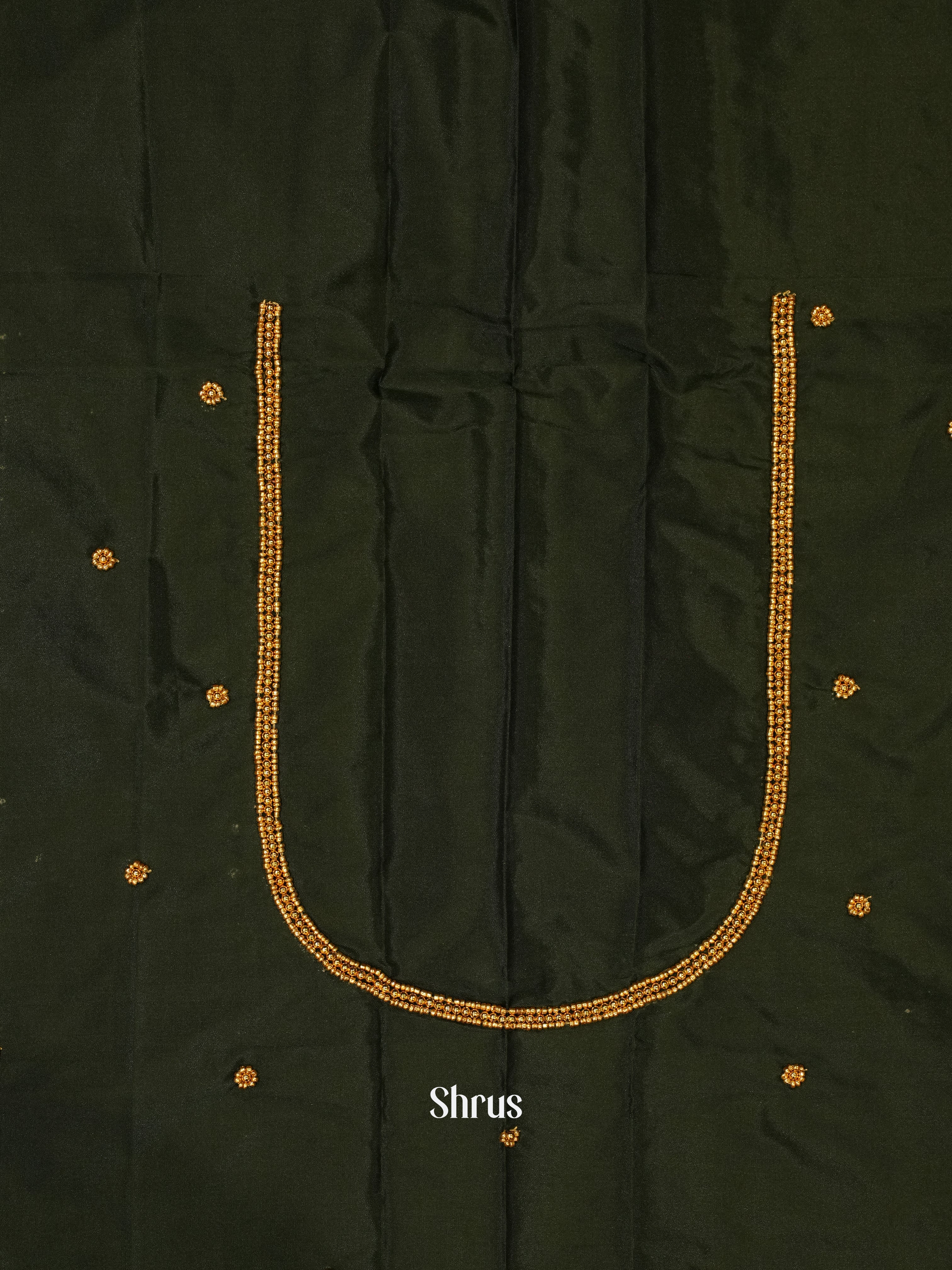 Dark Green - Aari Blouse - Shop on ShrusEternity.com