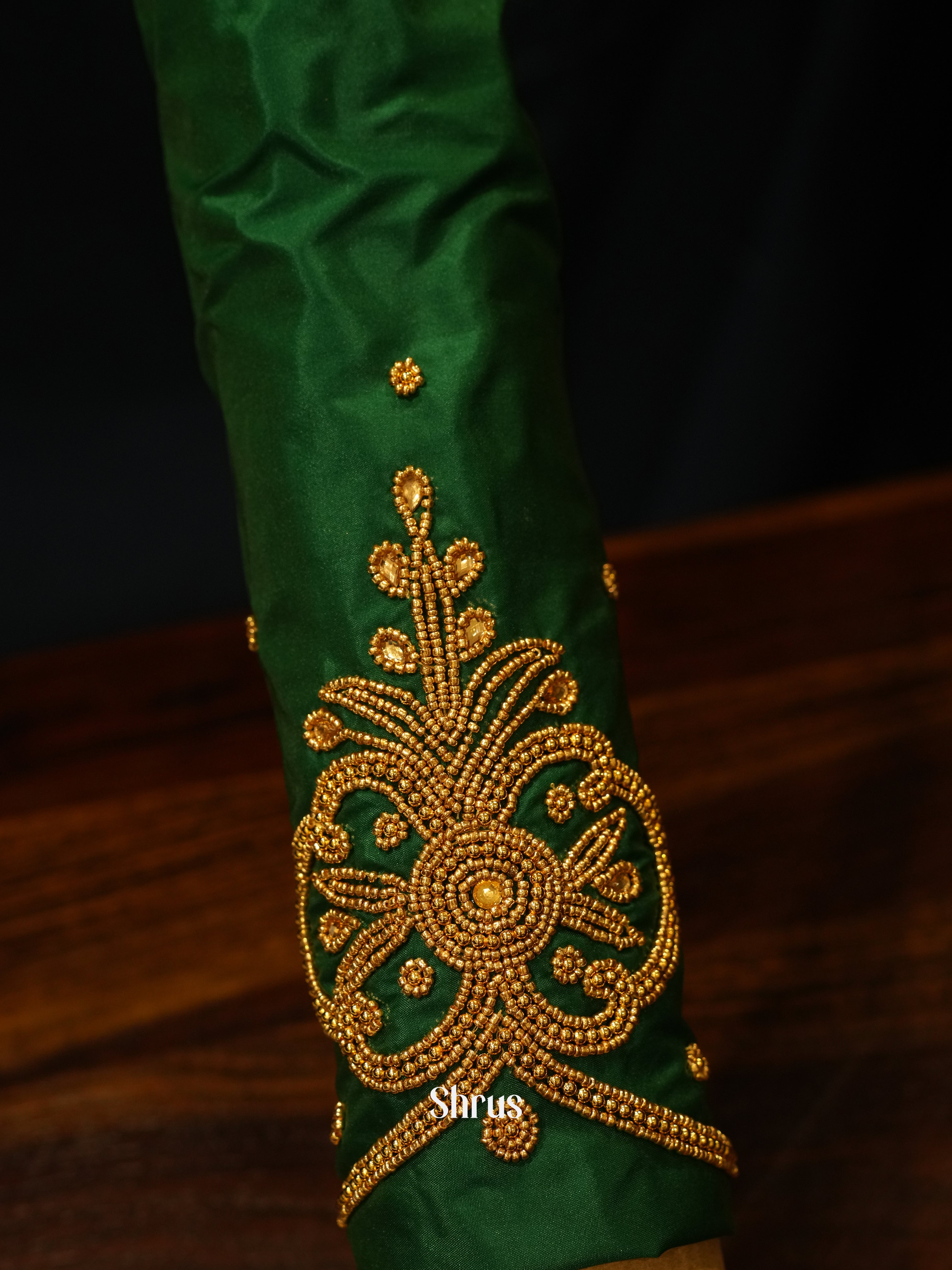 Green - Aari Blouse - Shop on ShrusEternity.com