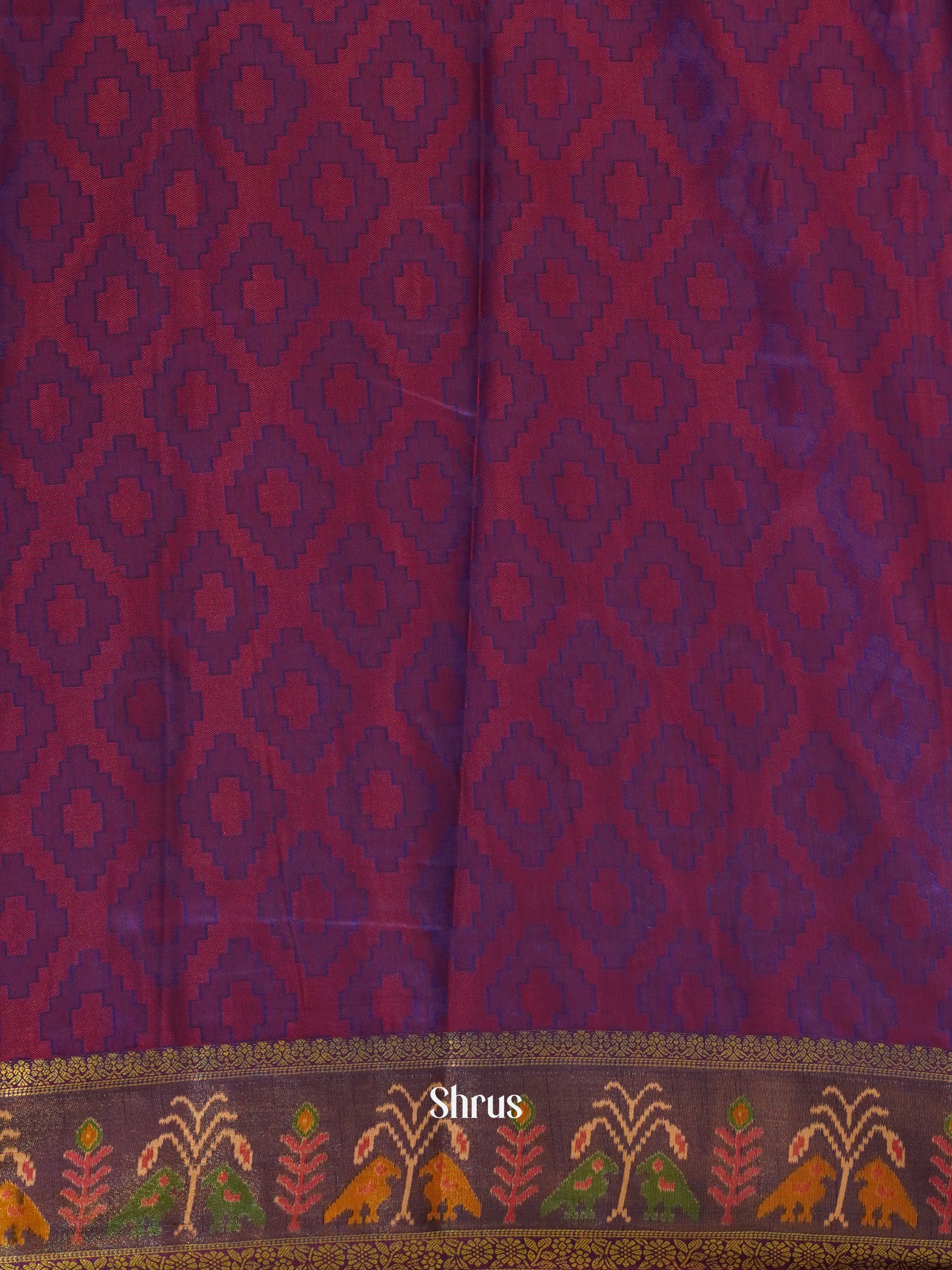 Pink & Purple - Semi Patola Saree - Shop on ShrusEternity.com
