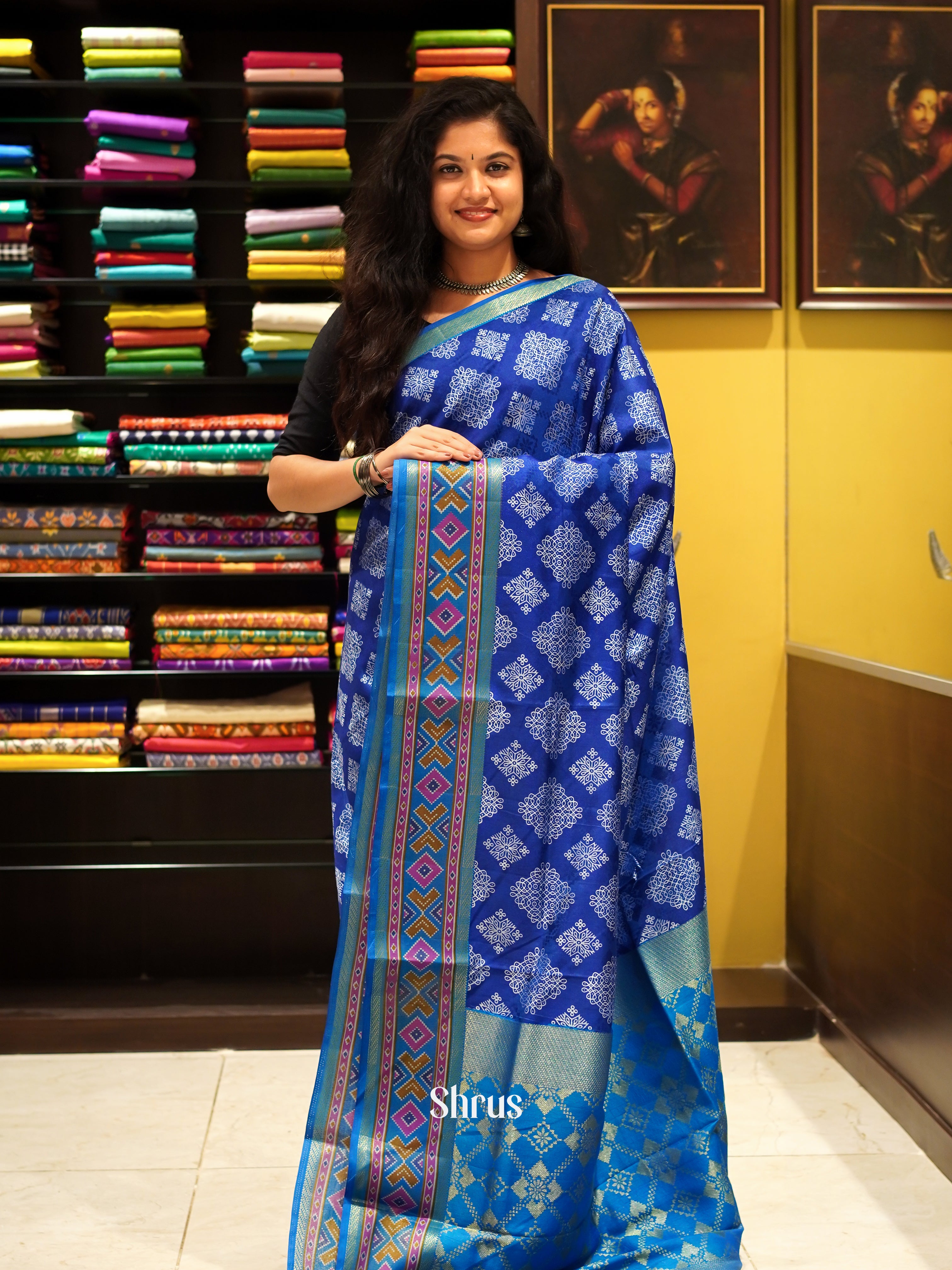 CES24282 - Semi Patola Saree - Shop on ShrusEternity.com