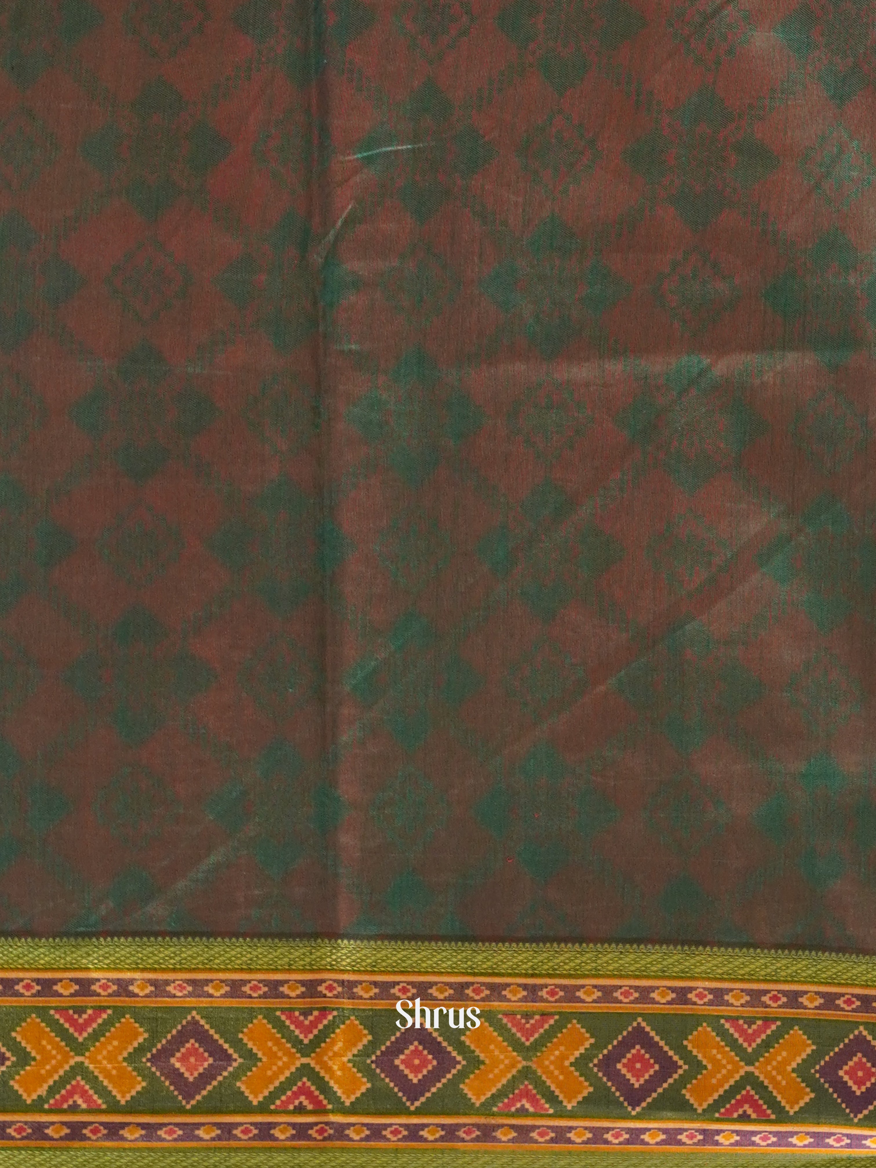 Pink & Green - Semi Patola Saree - Shop on ShrusEternity.com