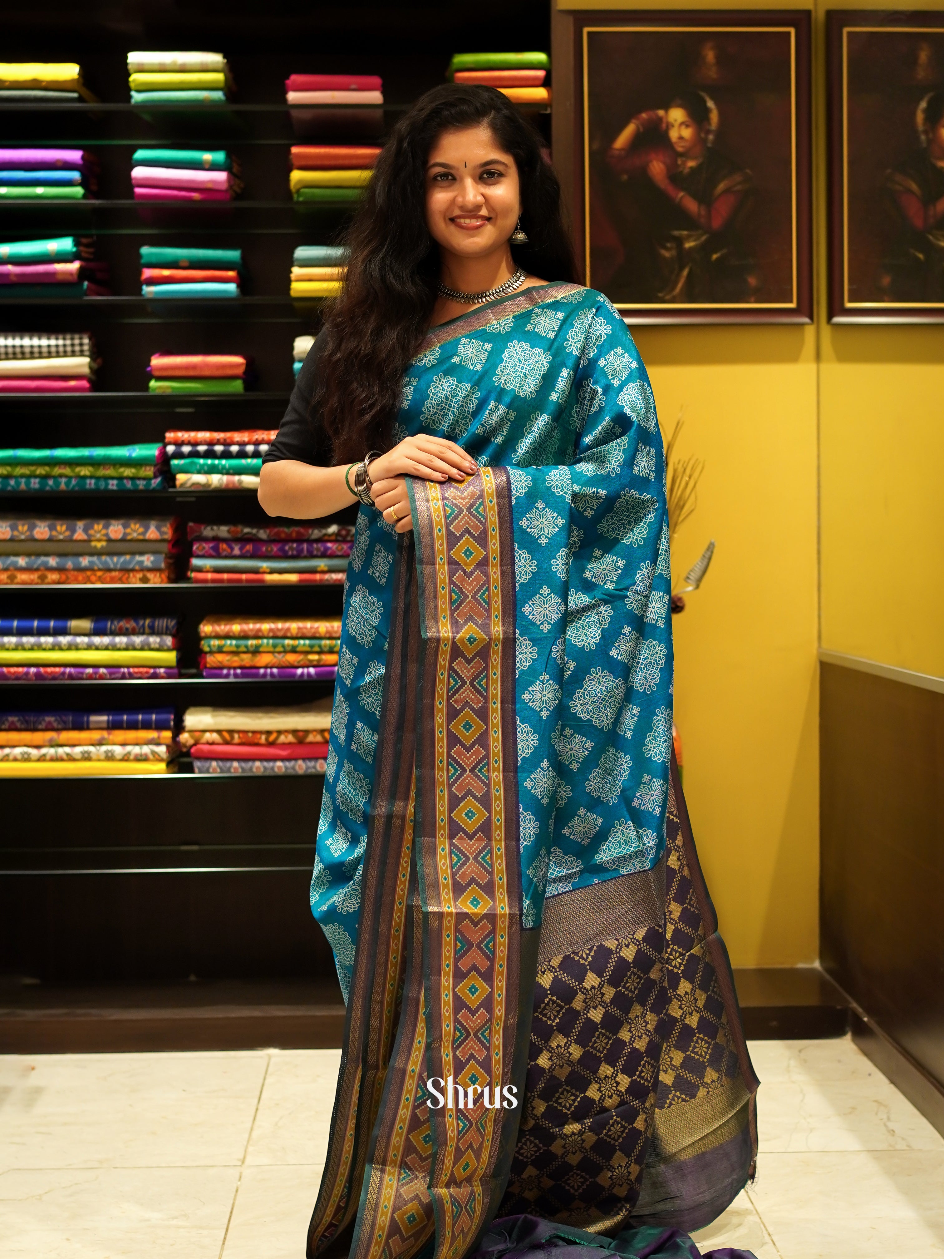 CES24285 - Semi Patola Saree - Shop on ShrusEternity.com