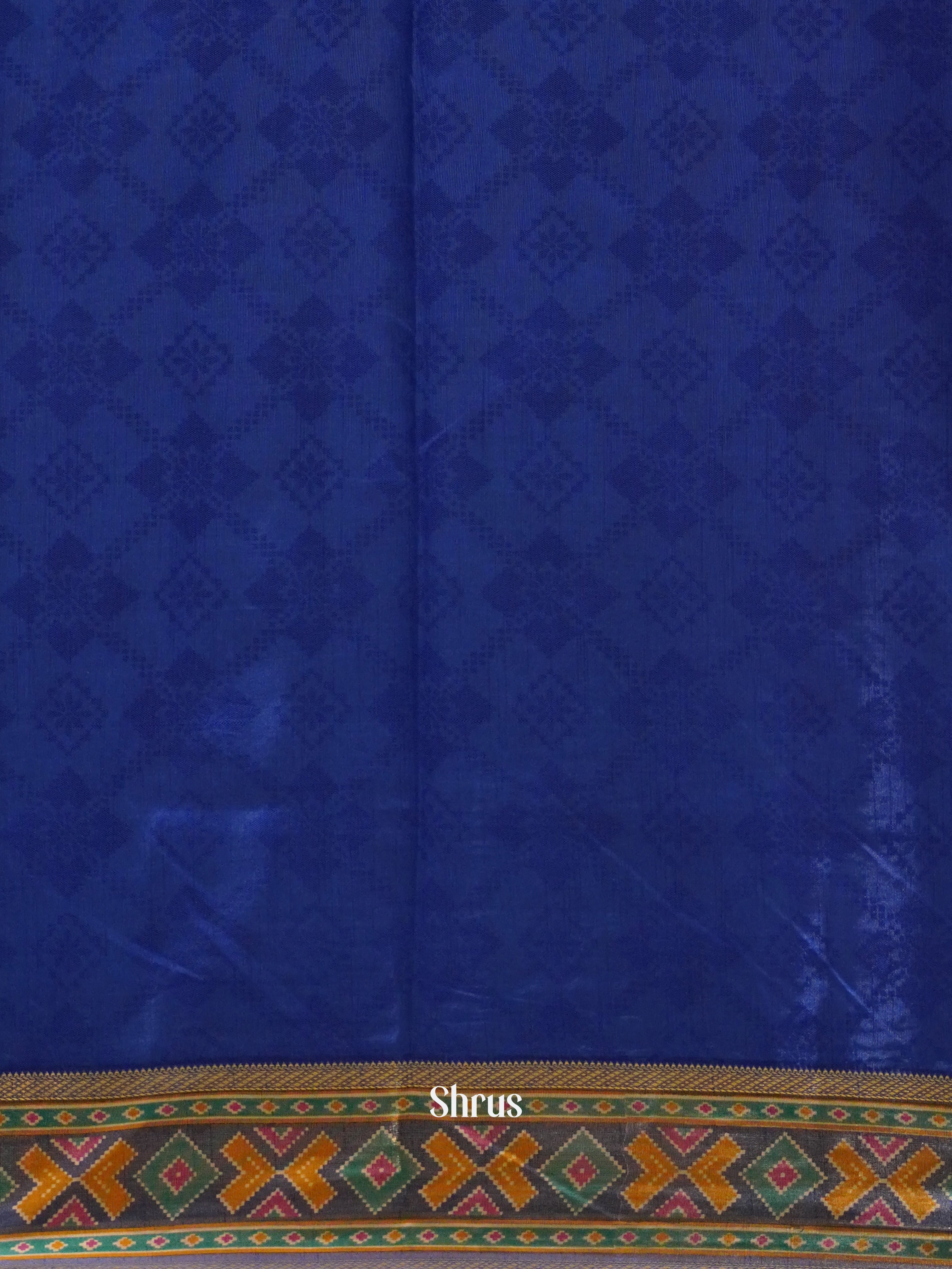 Pink & Blue - Semi Patola Saree - Shop on ShrusEternity.com