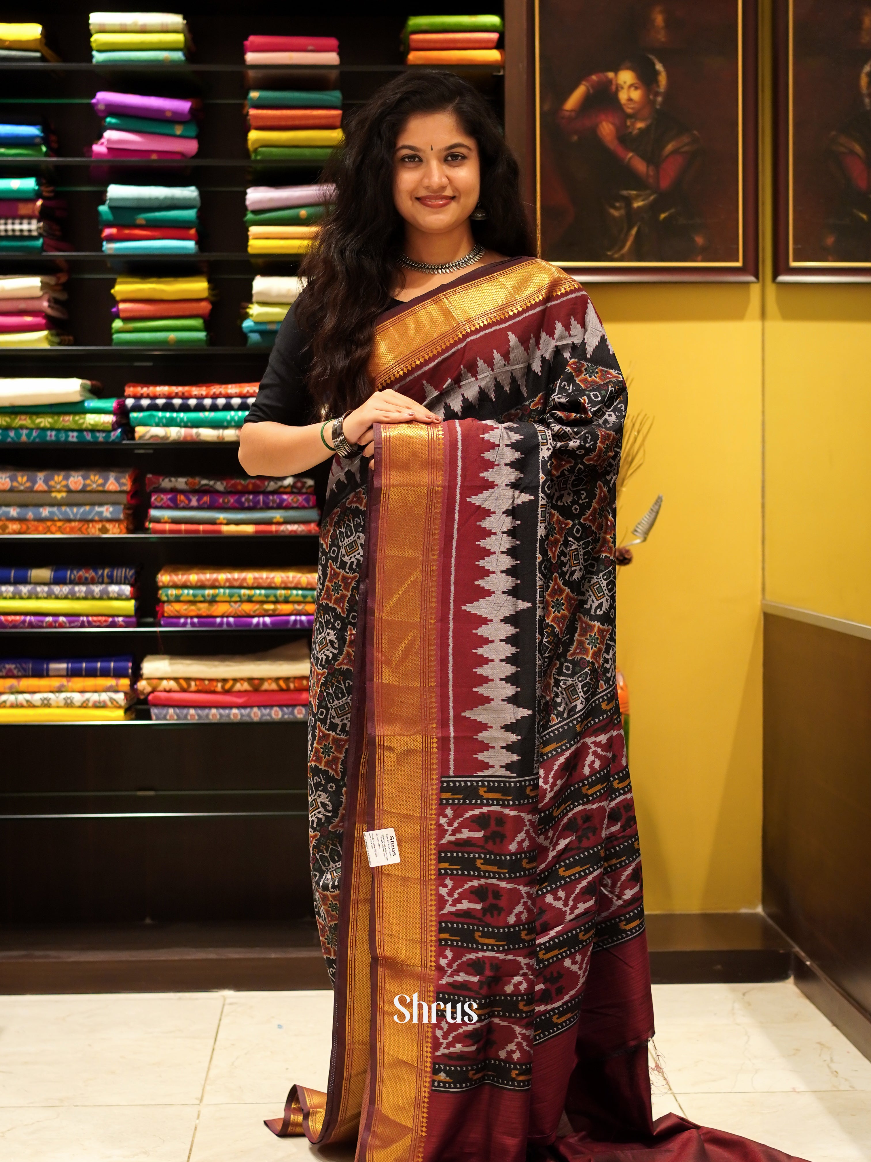 CES24289 - Semi Patola Saree - Shop on ShrusEternity.com