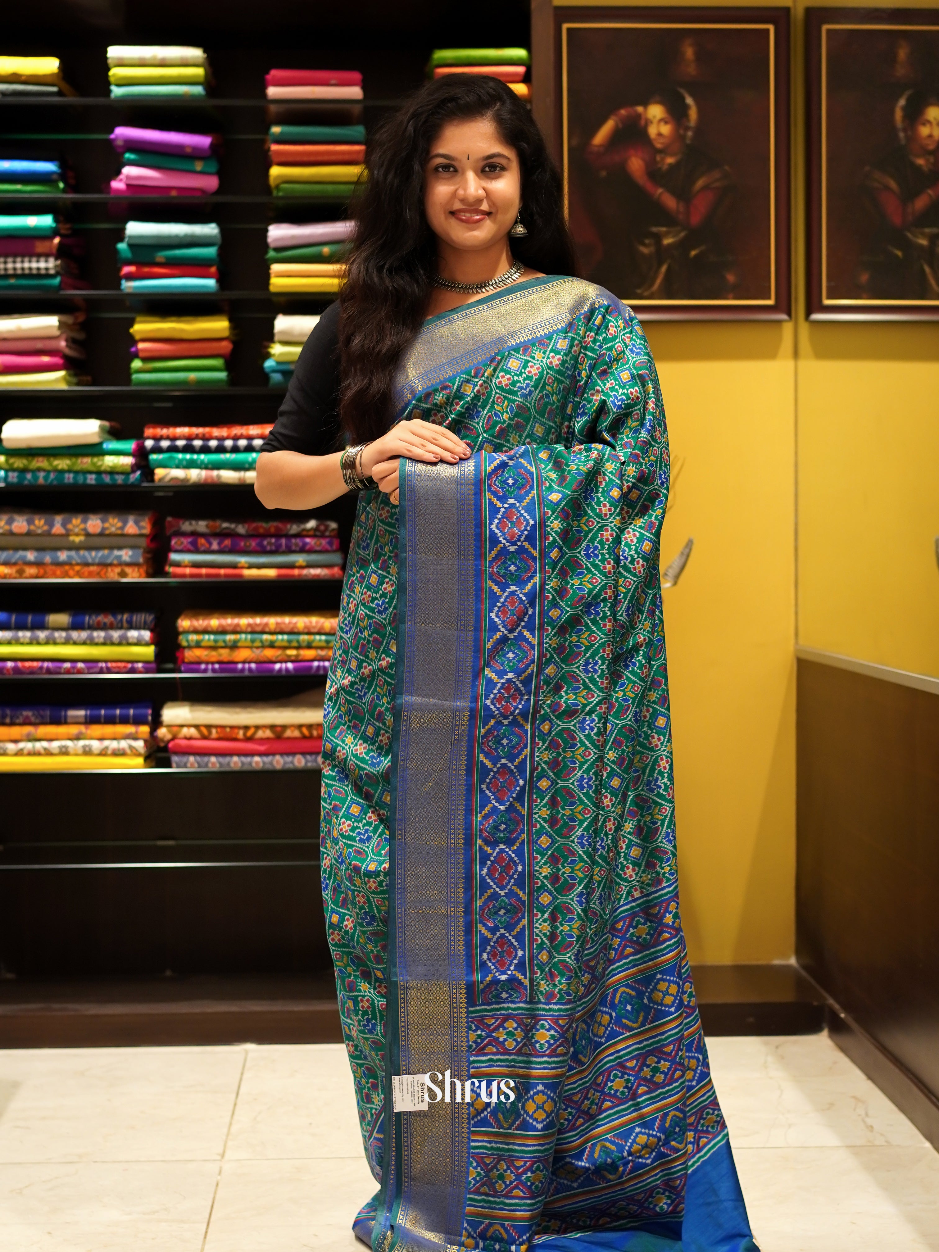 CES24295 - Semi Patola Saree - Shop on ShrusEternity.com