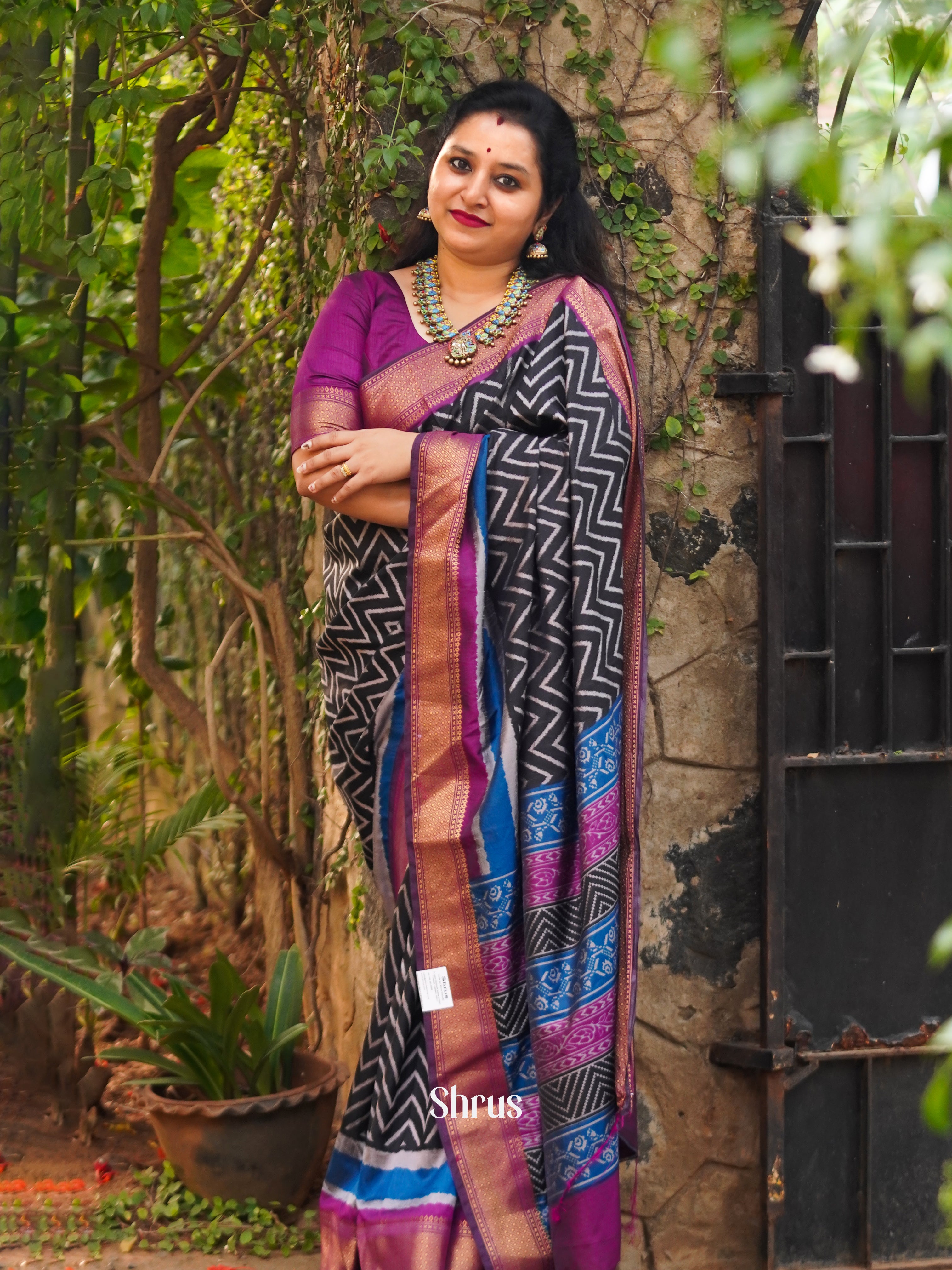 CES24301 - Semi Patola Saree - Shop on ShrusEternity.com