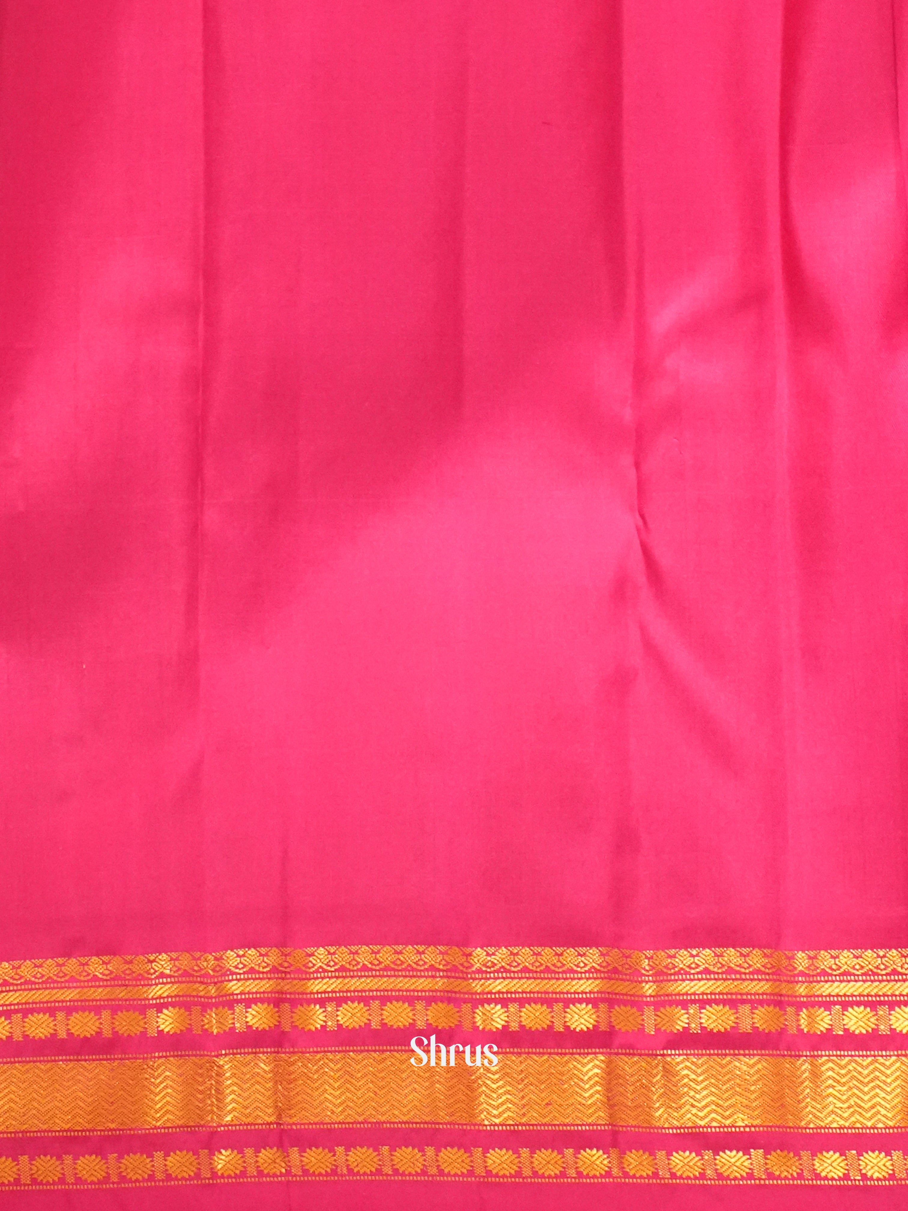 Green & Pink - Gadwal Silk Saree - Shop on ShrusEternity.com