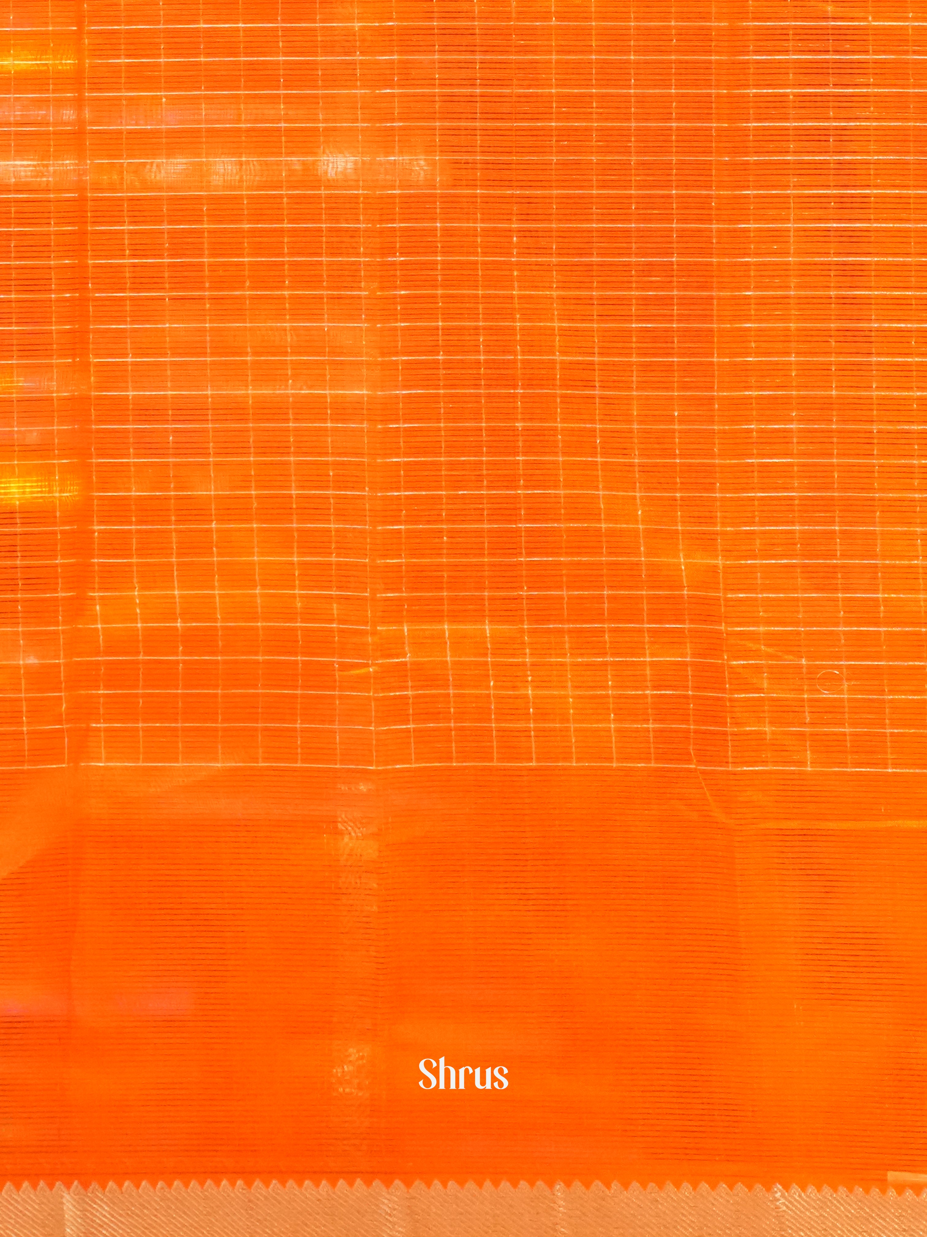 Orange(Single Tone)- Managalagiri Silk Cotton saree - Shop on ShrusEternity.com