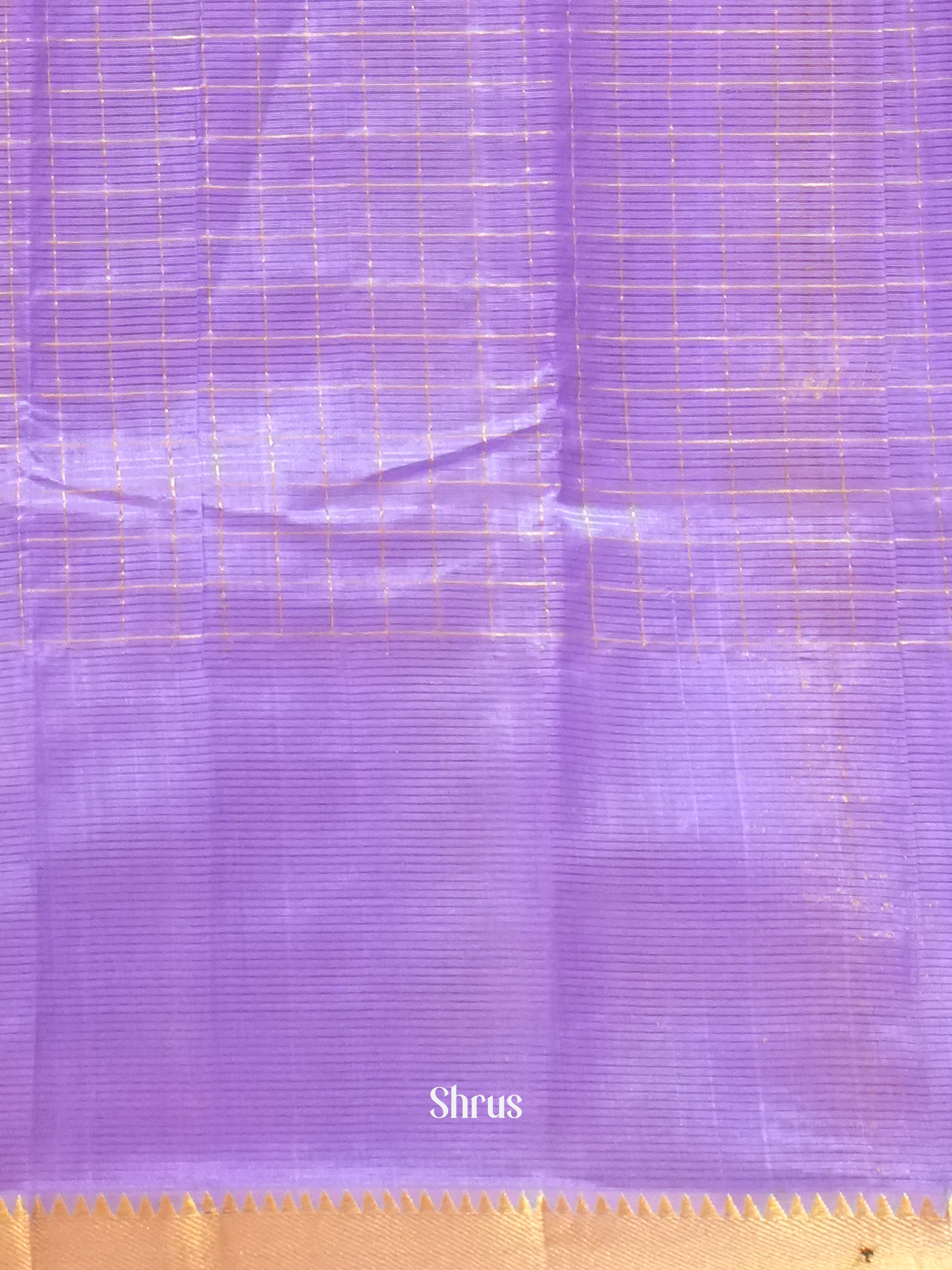 Purple (Single Tone)- Mangalagiri Silk Cotton saree - Shop on ShrusEternity.com