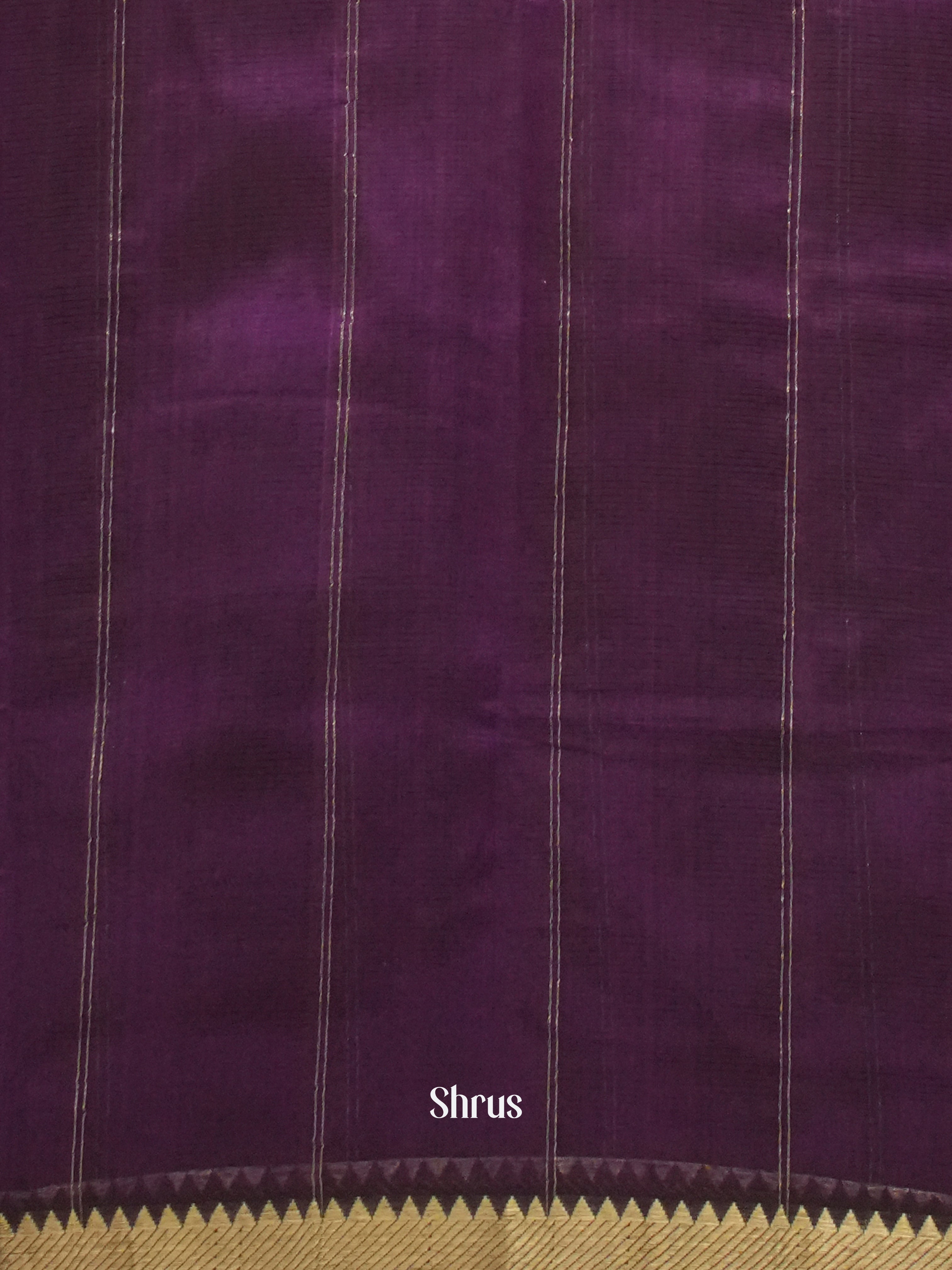 Violet(Single tone) - Mangalagiri Silk Cotton Saree - Shop on ShrusEternity.com