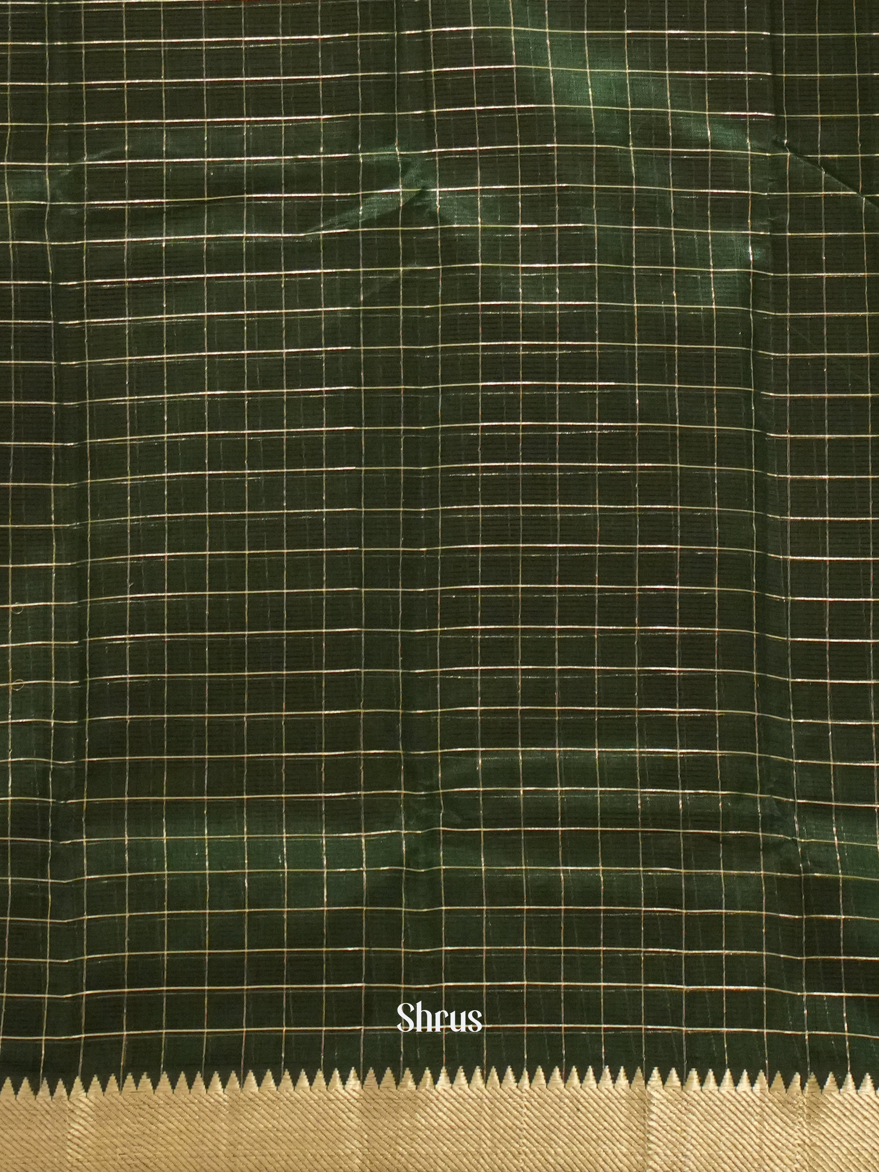 Green(Single Tone)- Mangalagiri Silk Cotton saree - Shop on ShrusEternity.com