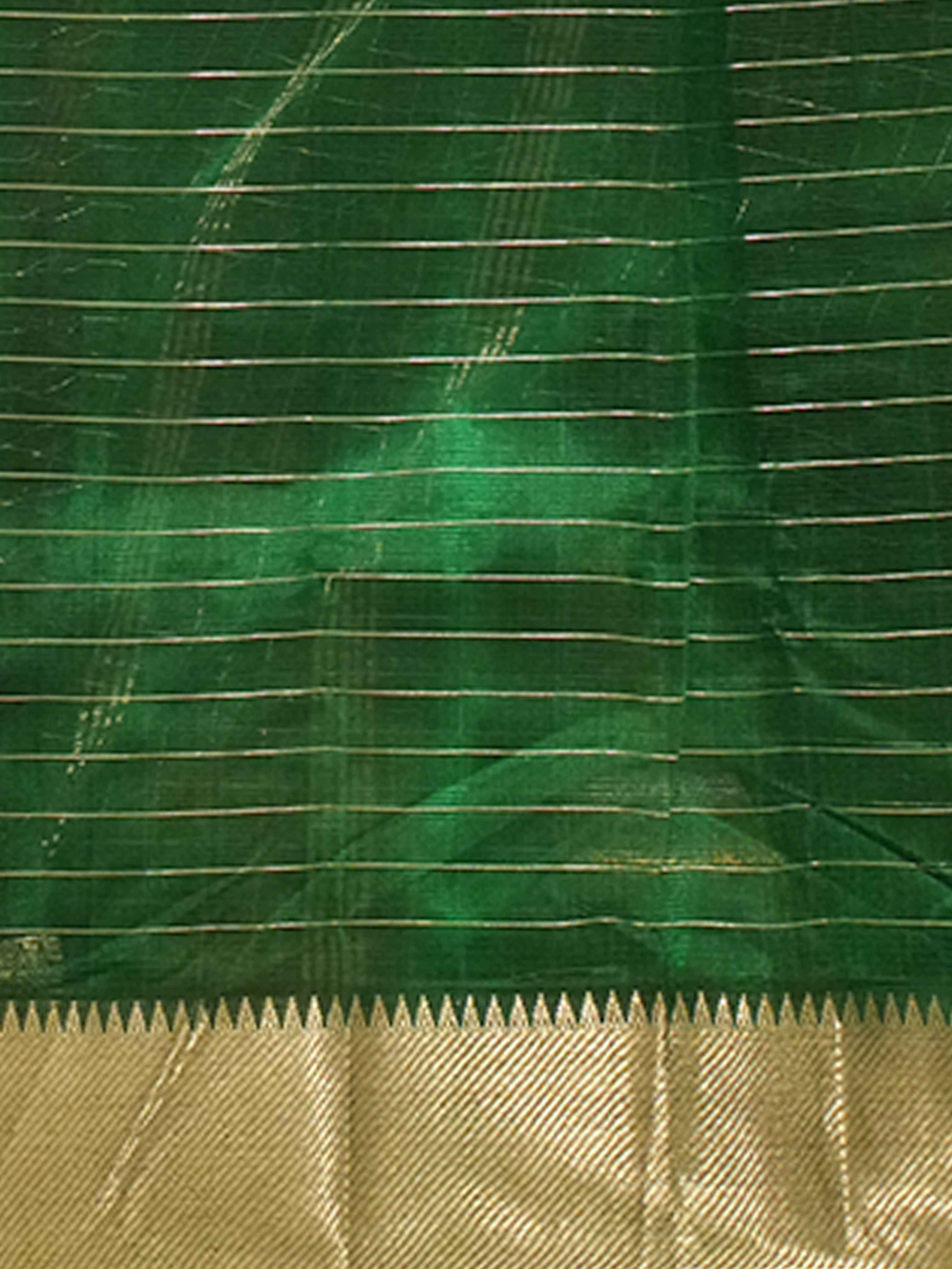 Green (Single Tone)- Mangalagiri Silk Cotton Saree - Shop on ShrusEternity.com