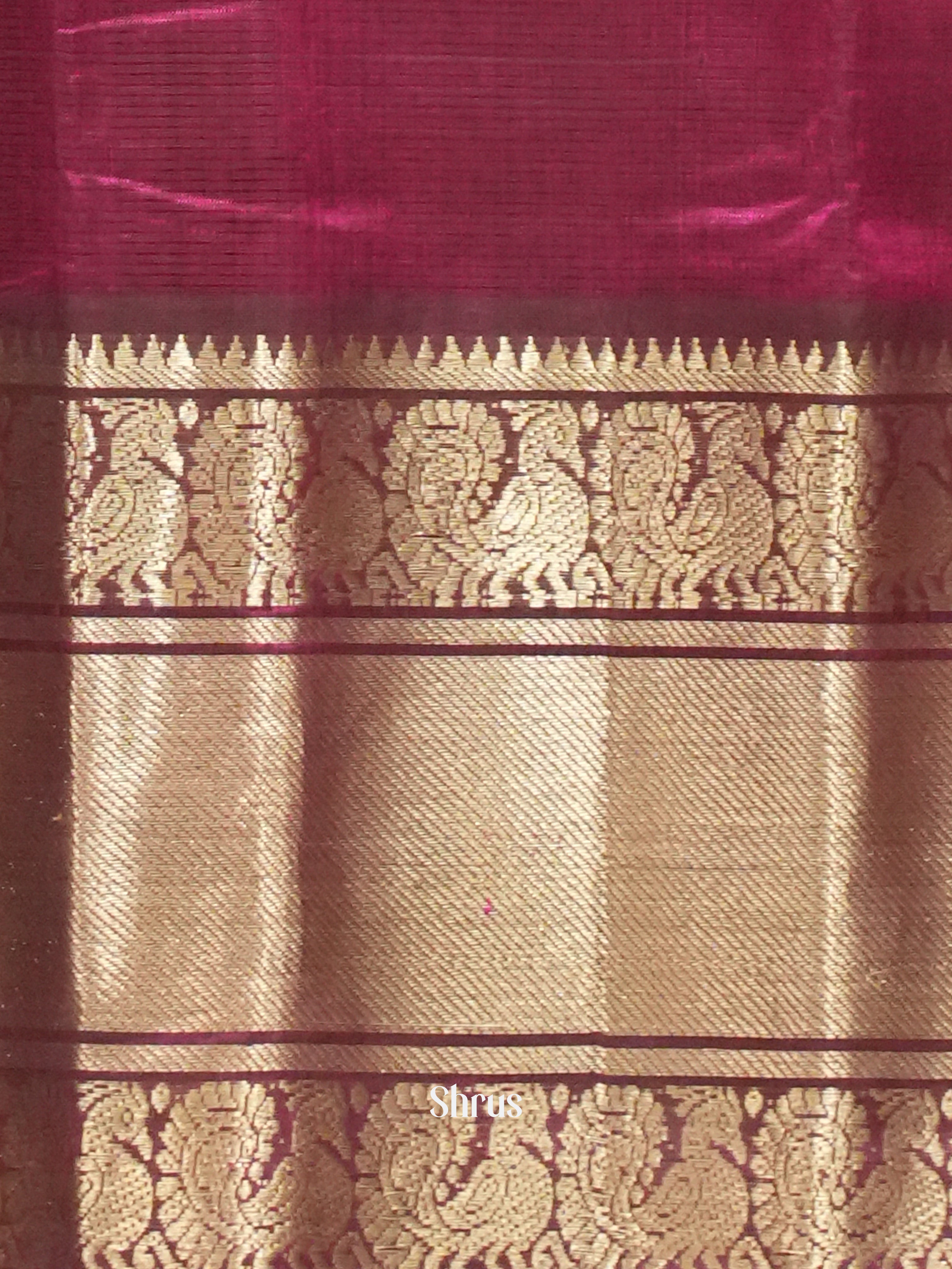 Purple (Single Tone)- Mangalagiri Silk Cotton Saree - Shop on ShrusEternity.com