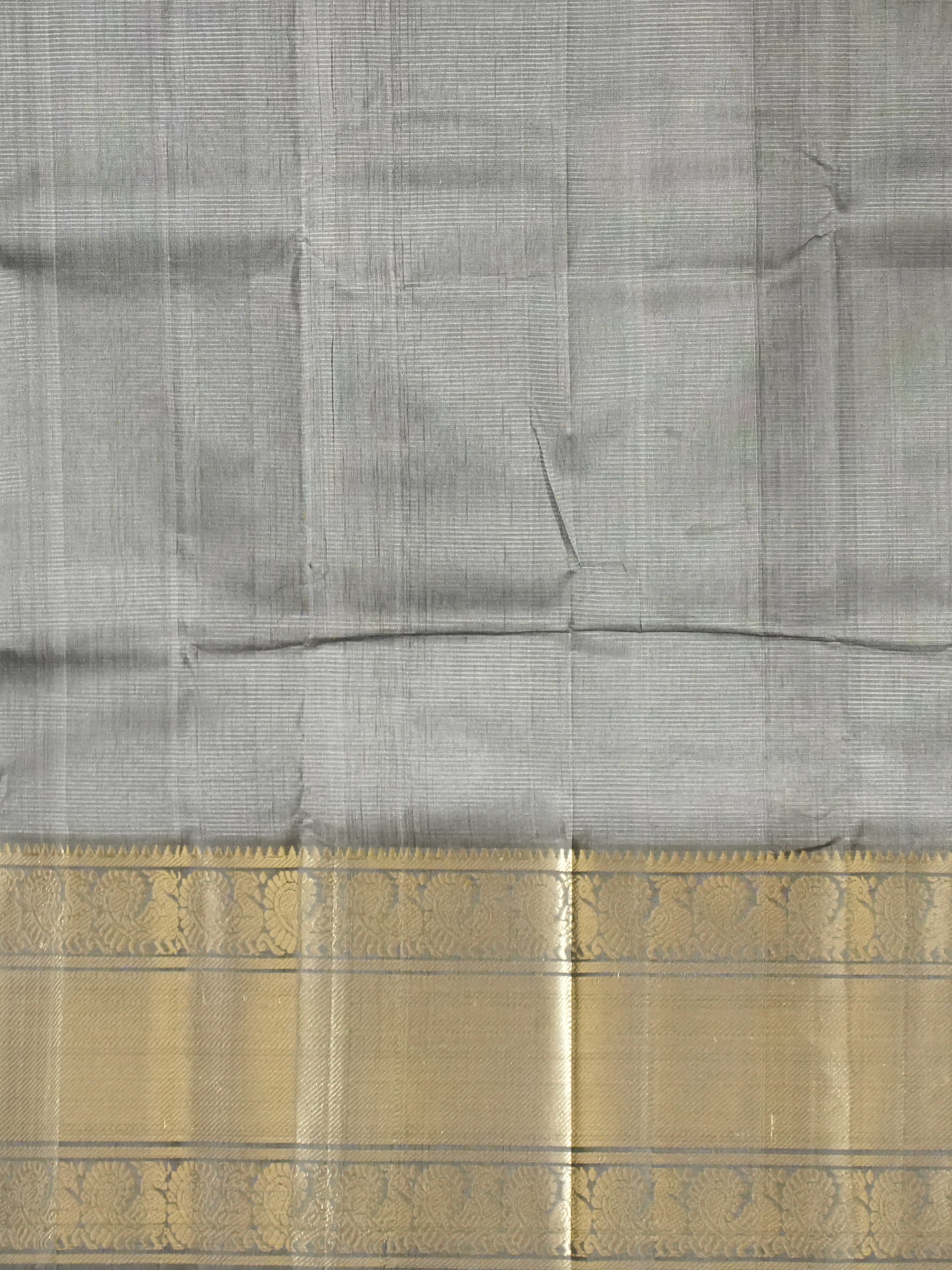 Grey(Single Tone) - Mangalagiri Silk Cotton Saree - Shop on ShrusEternity.com