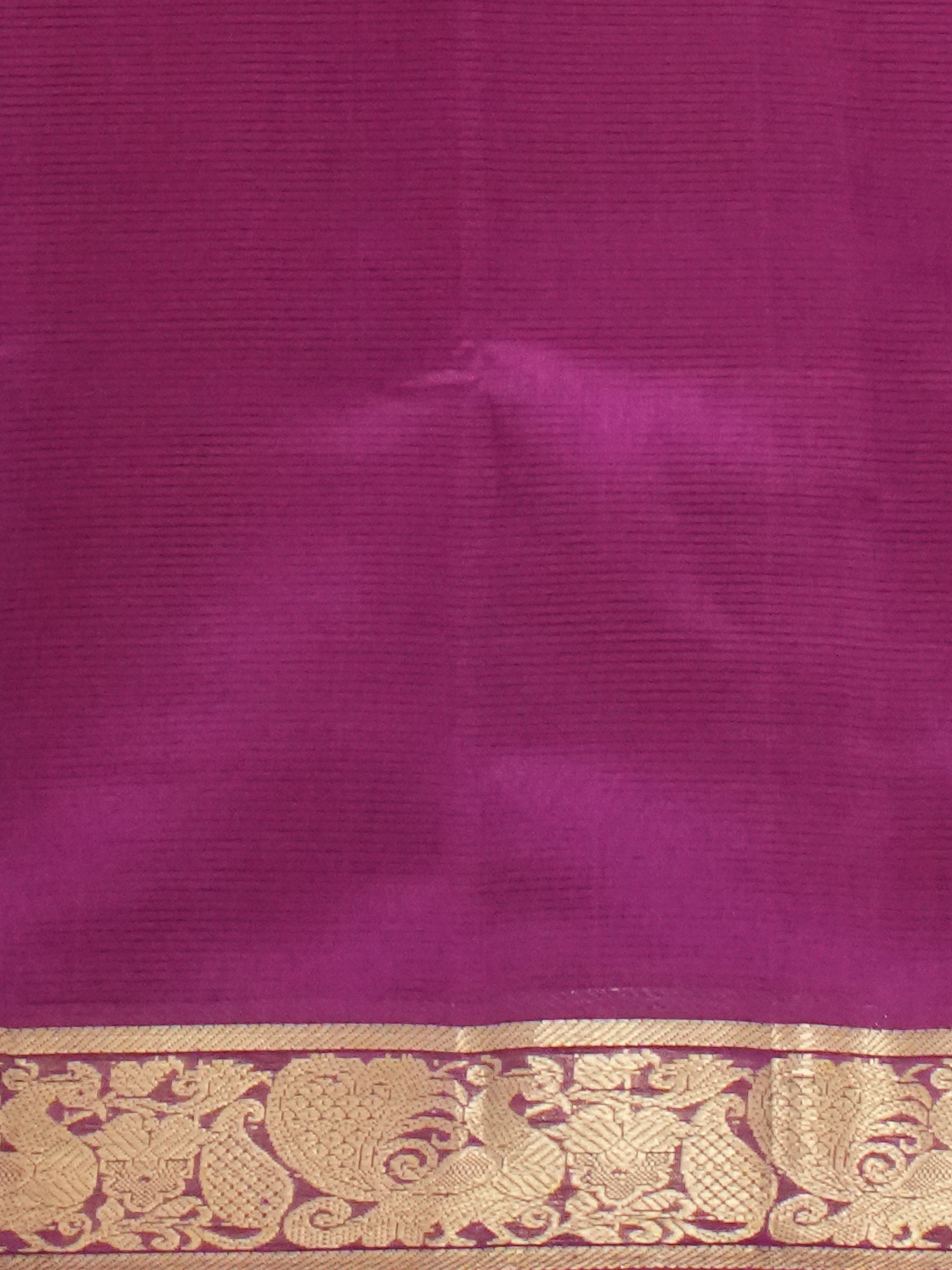 Majenta Pink(Single Tone) - Mangalagiri Silk Cotton saree - Shop on ShrusEternity.com