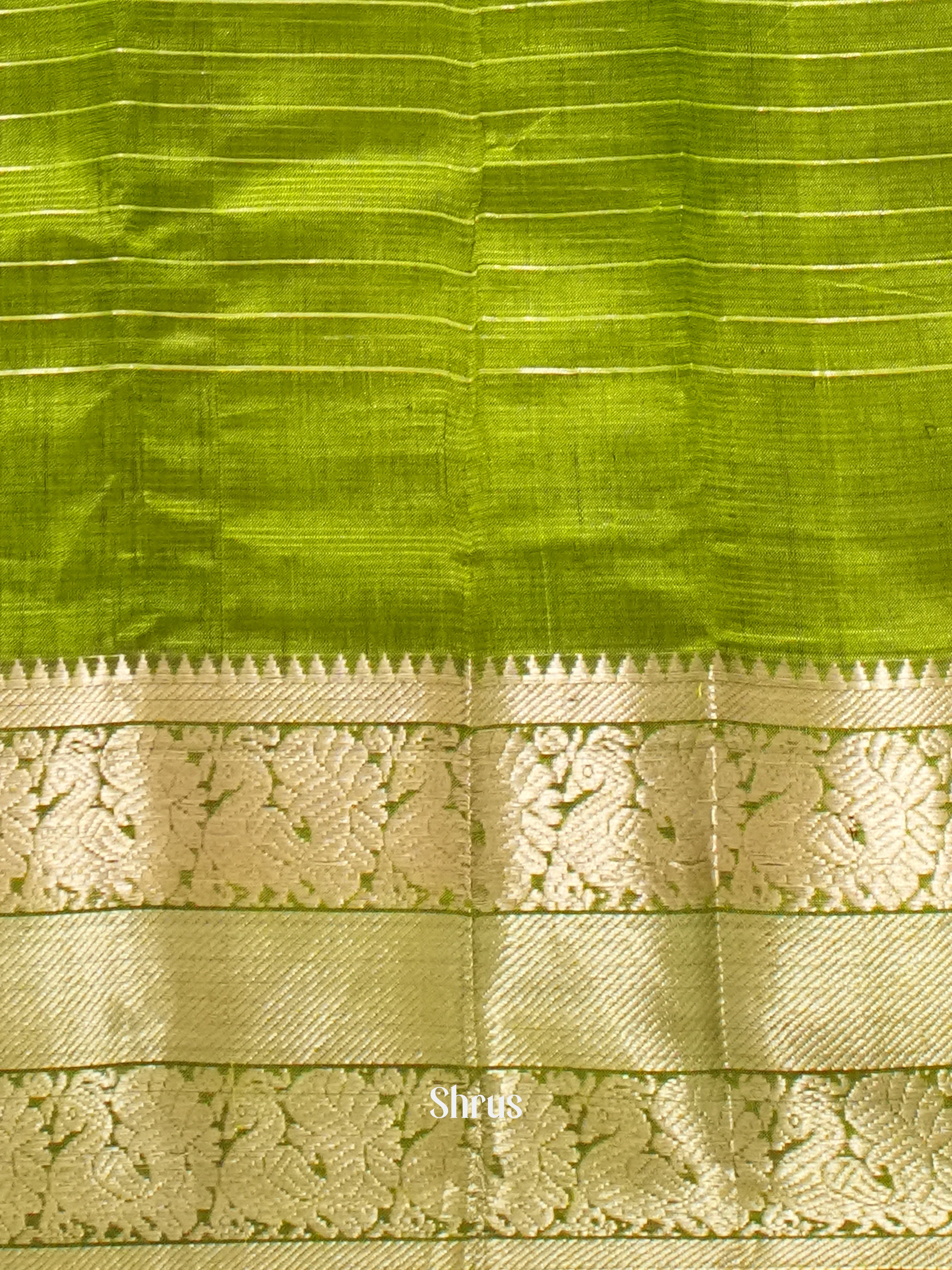 Light Green (Single Tone) - Mangalagiri Silk Cotton saree - Shop on ShrusEternity.com