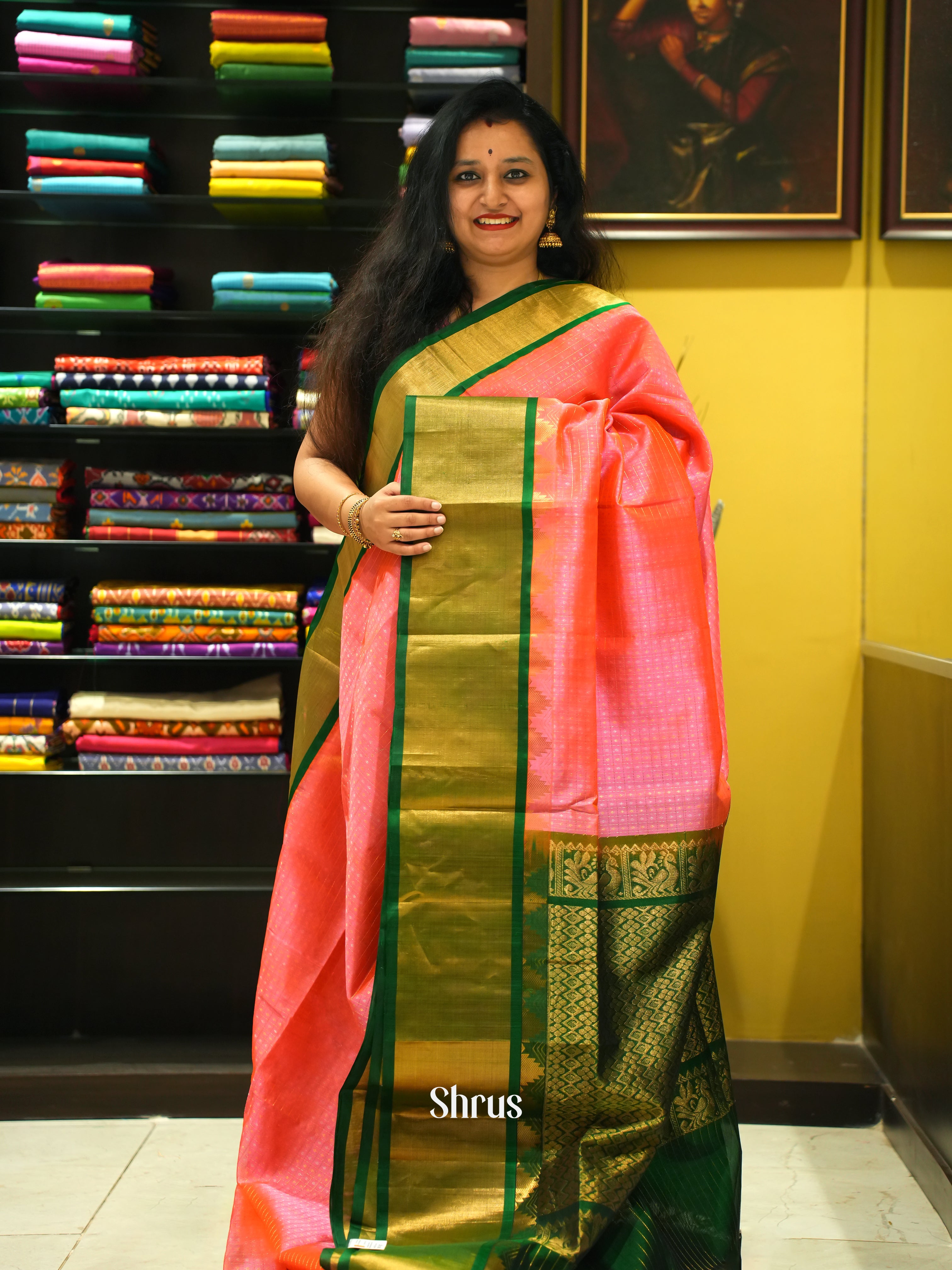 Pink & Green - Silk Cotton - Shop on ShrusEternity.com