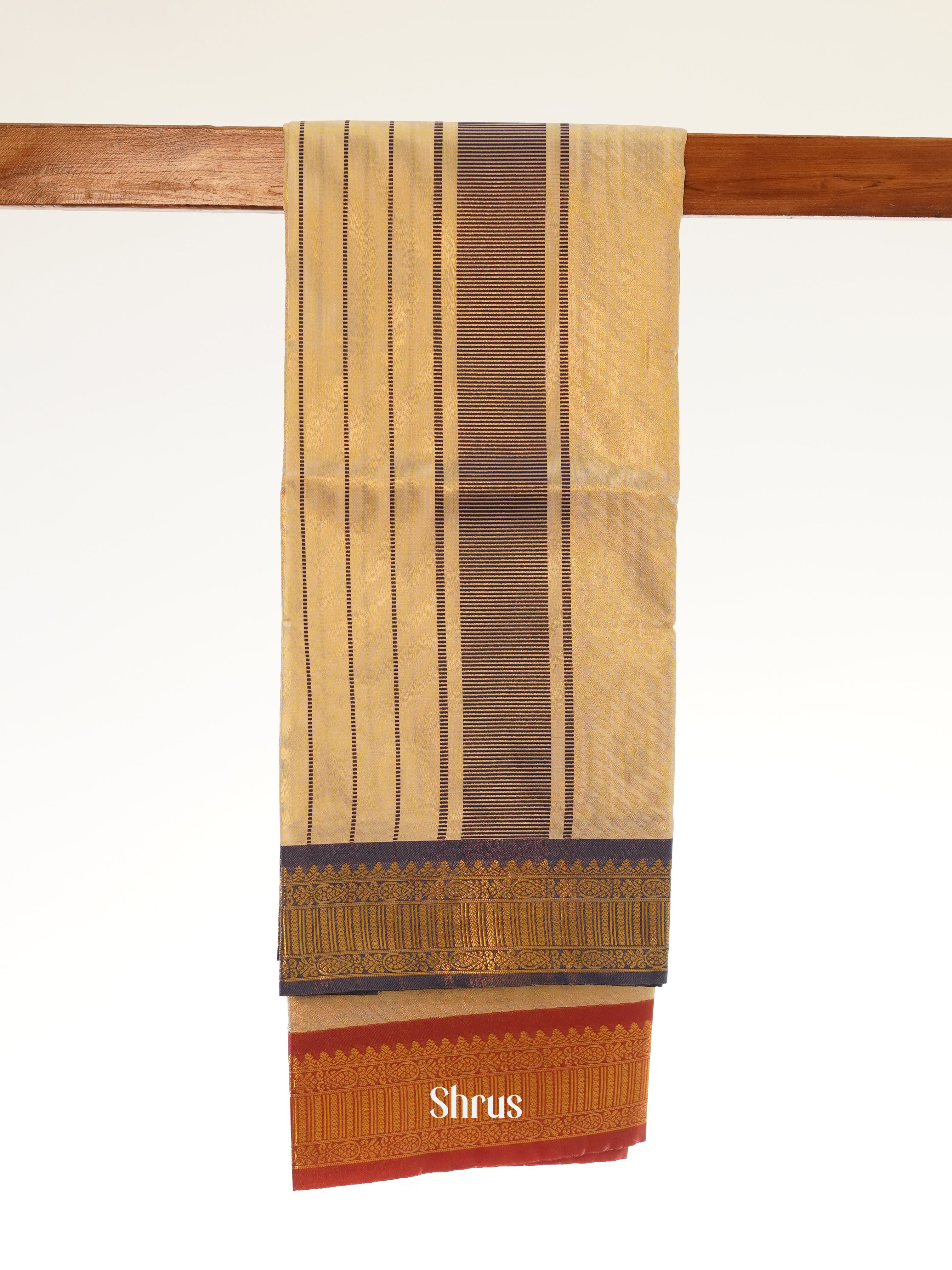 Cream & Red - Dhoti - Shop on ShrusEternity.com