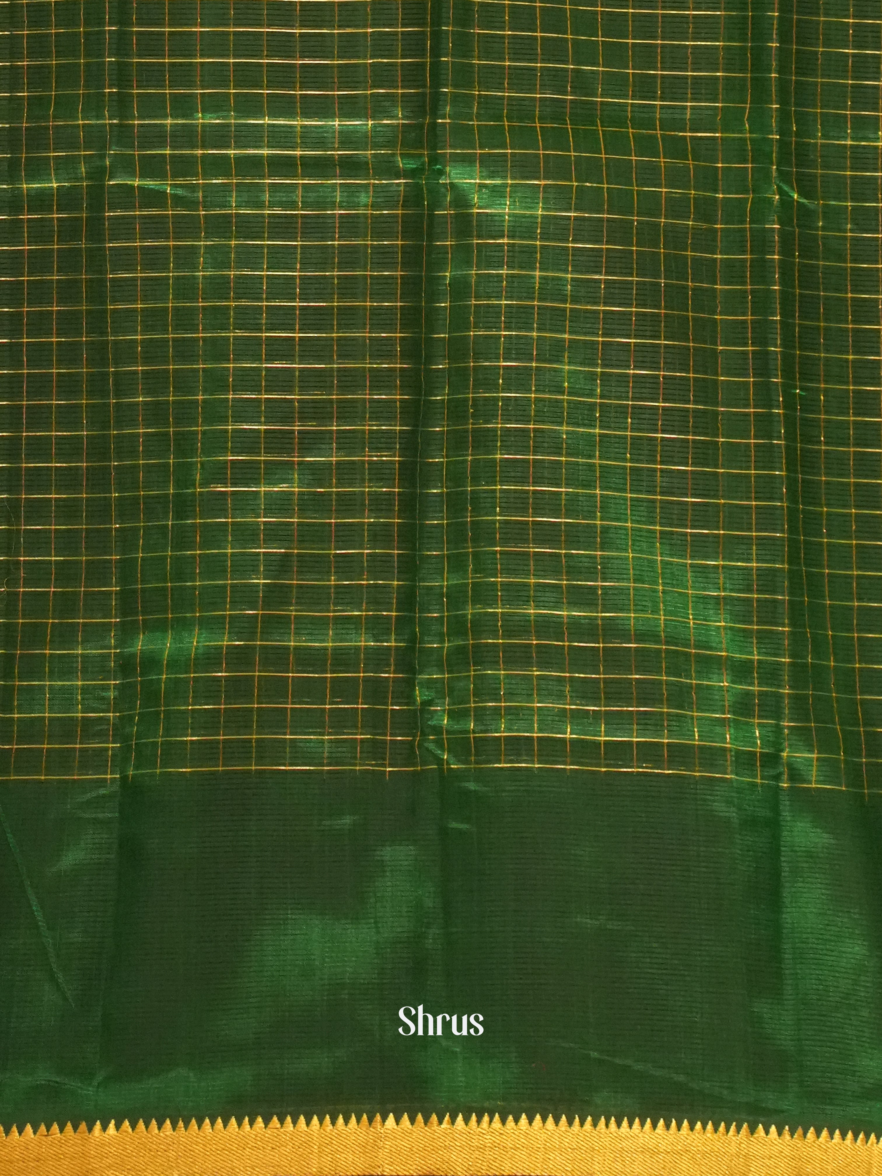 Green (Single Tone) - Mangalagiri Silk Cotton Saree - Shop on ShrusEternity.com
