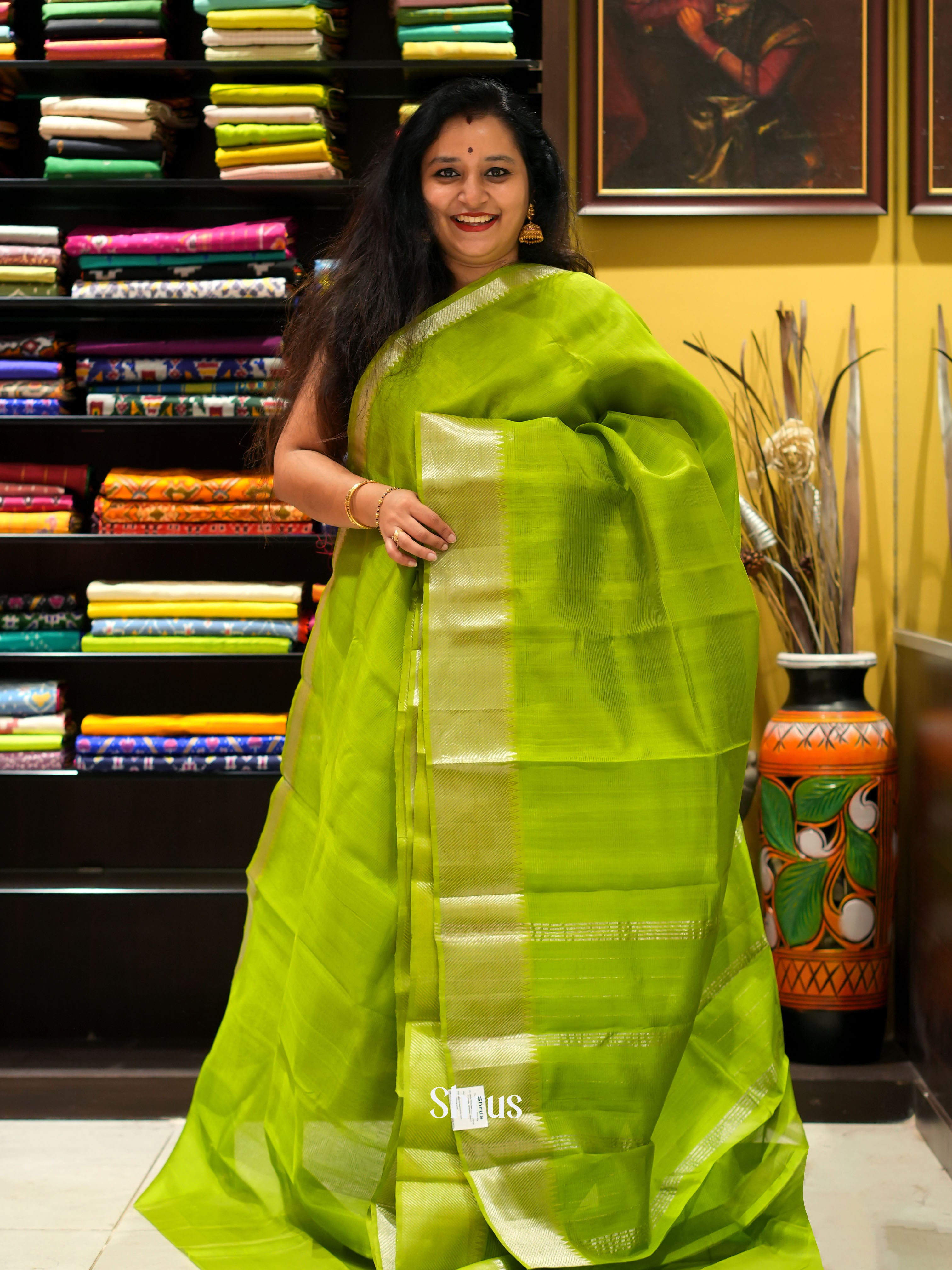CES27008 - Mangalagiri silkcotton saree - Shop on ShrusEternity.com