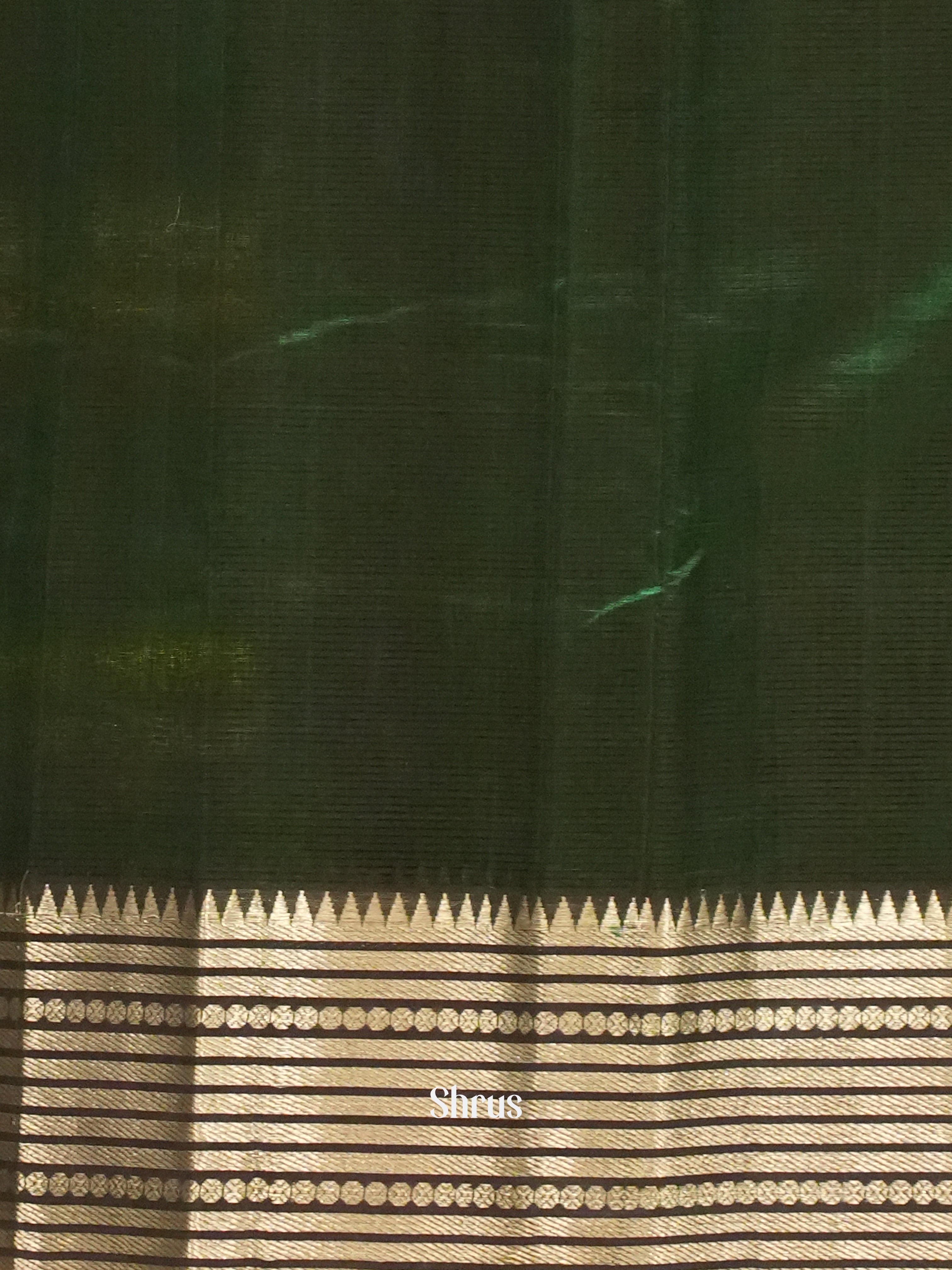 Green (Single Tone)- Mangalagiri Silk Cotton saree - Shop on ShrusEternity.com