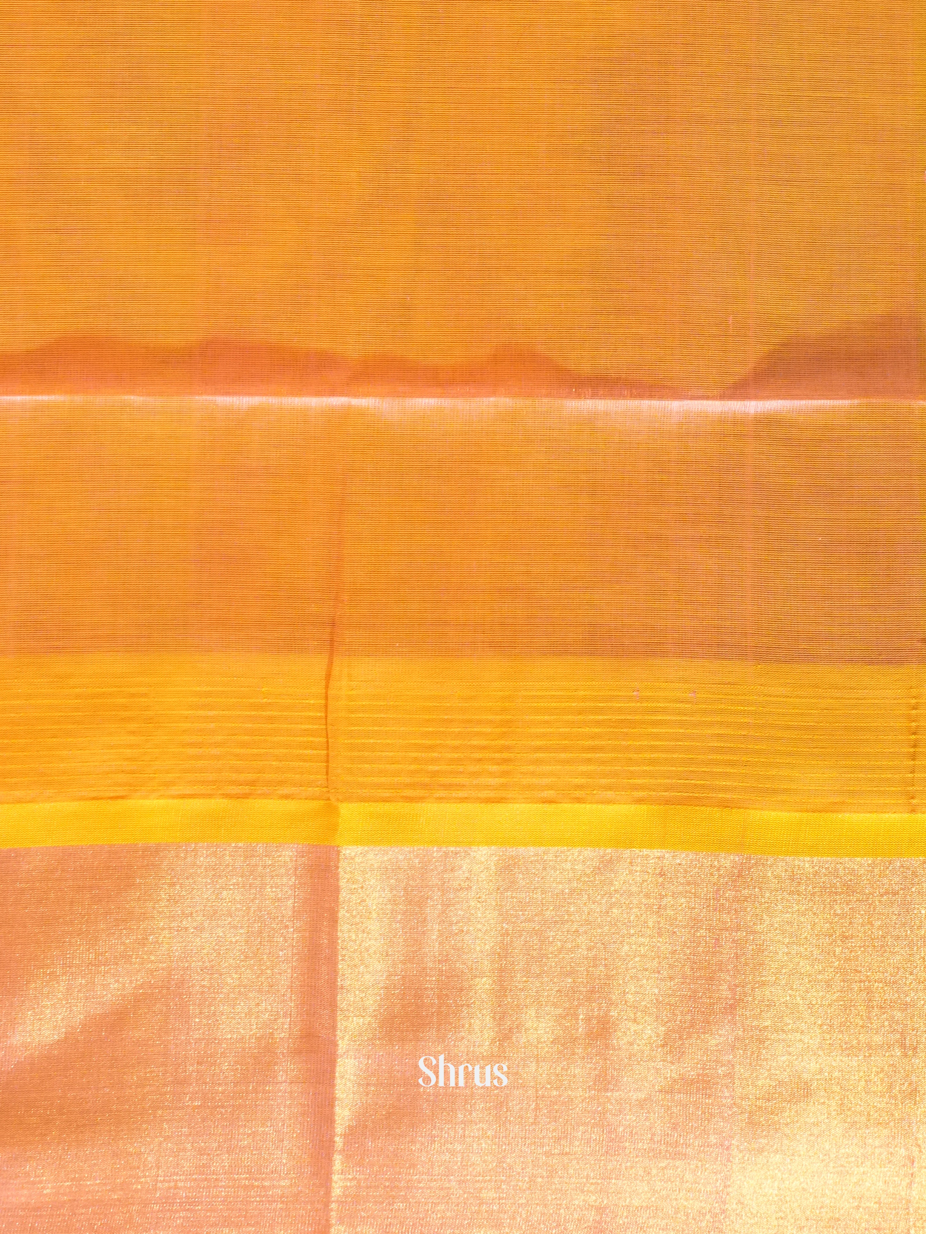 Parrot Green & Mustard -Silk Cotton Saree - Shop on ShrusEternity.com