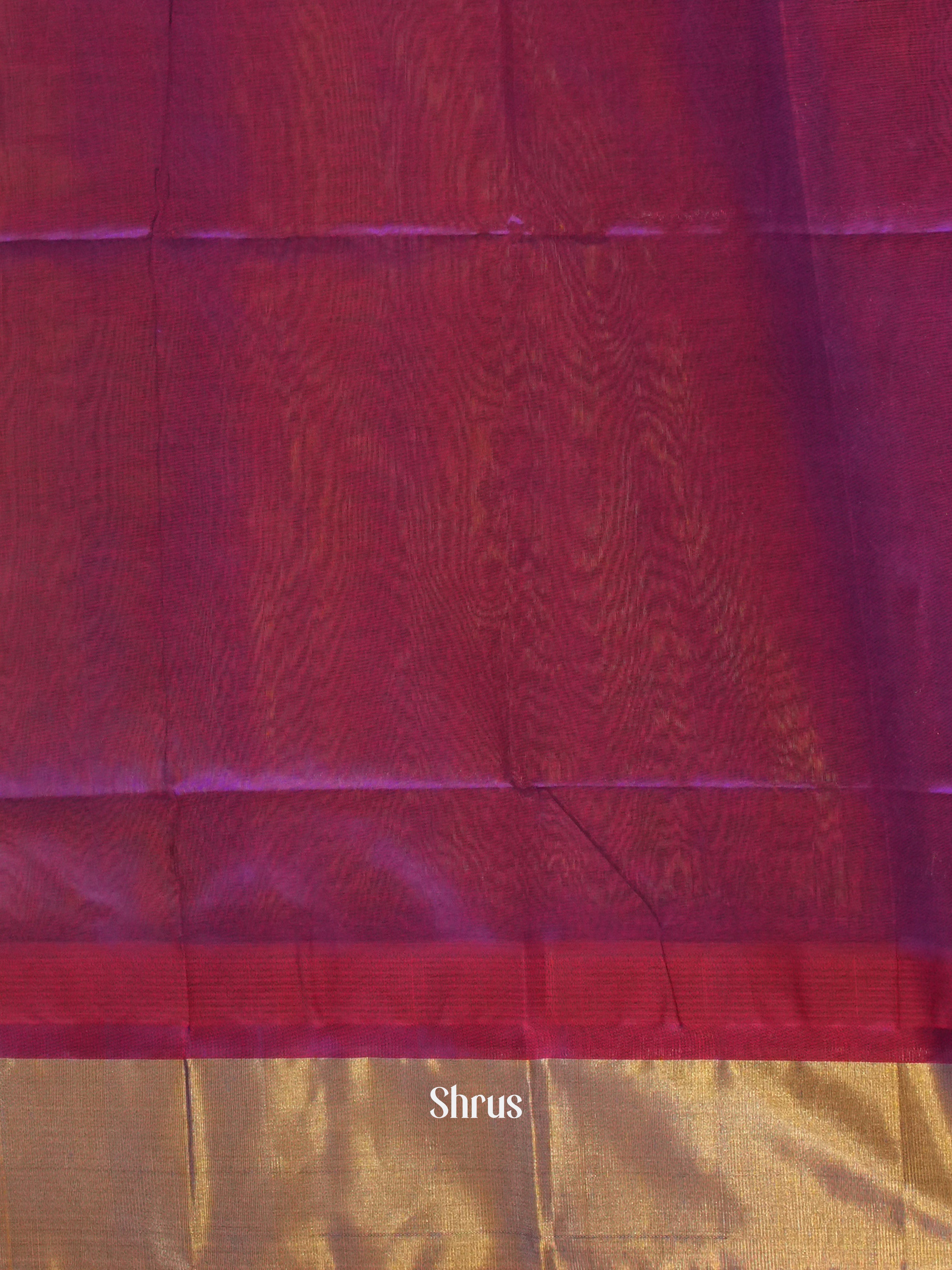 Yellow & Purple - Silk Cotton Saree - Shop on ShrusEternity.com