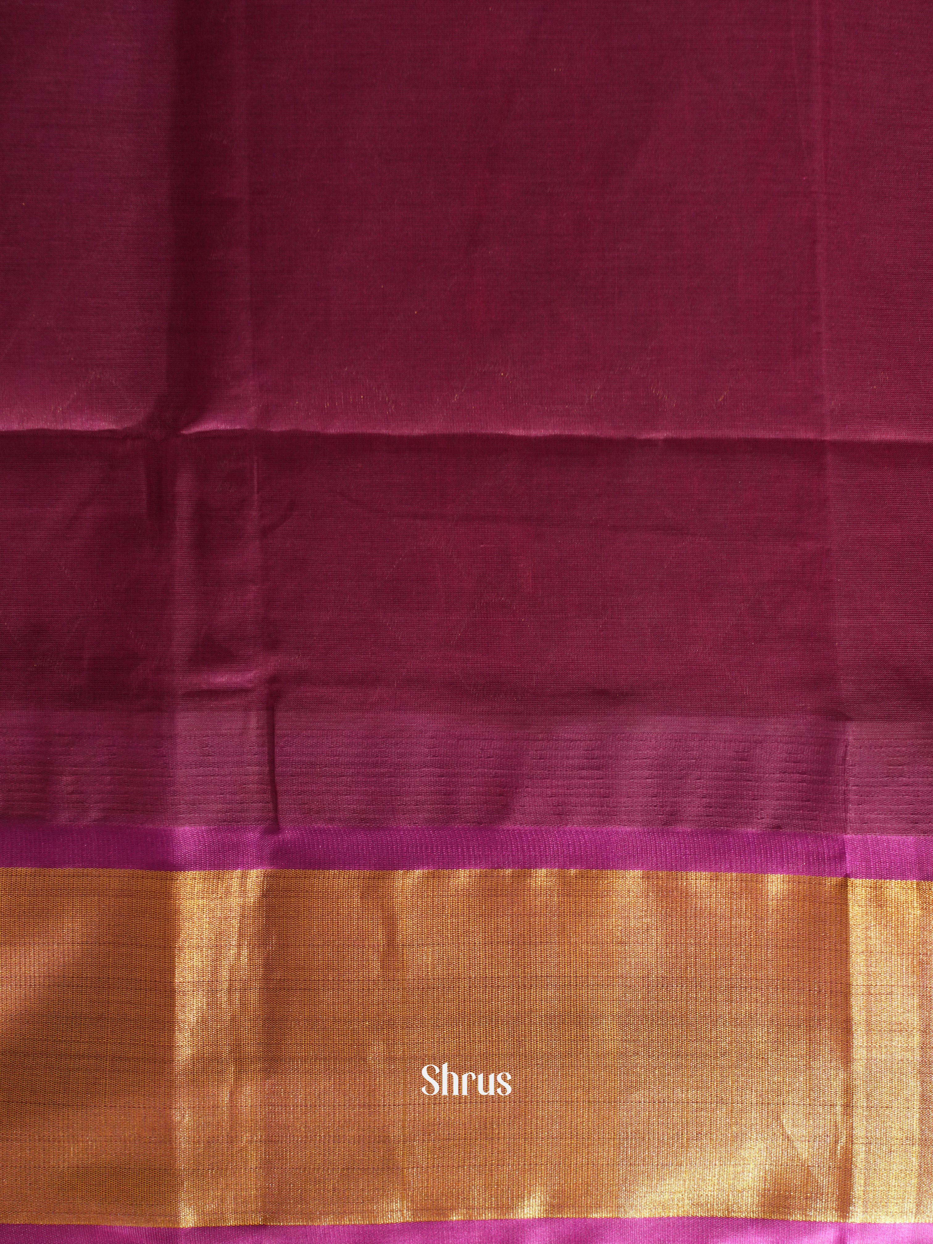 Orange & Purple- Silk Cotton Saree - Shop on ShrusEternity.com