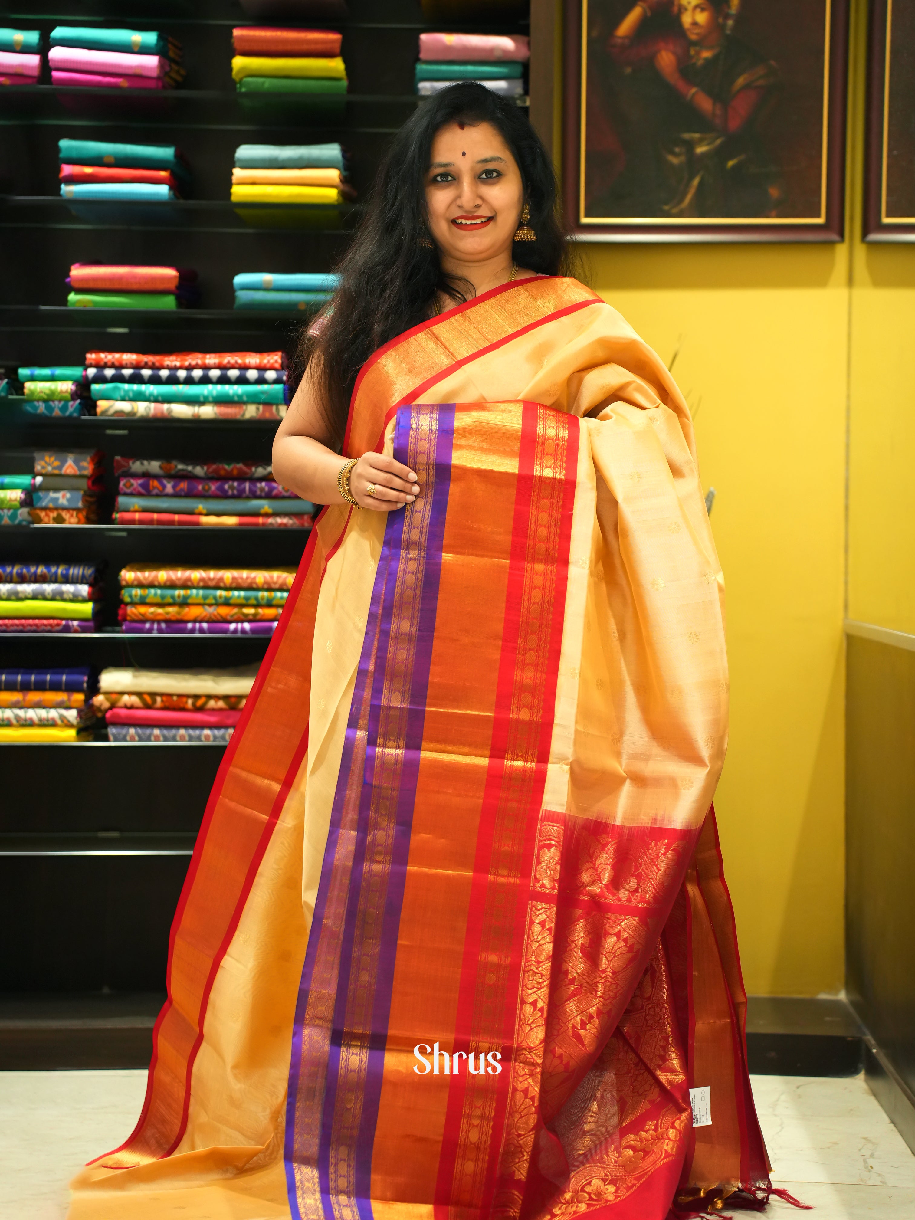 Sandal & Red - Silk Cotton - Shop on ShrusEternity.com