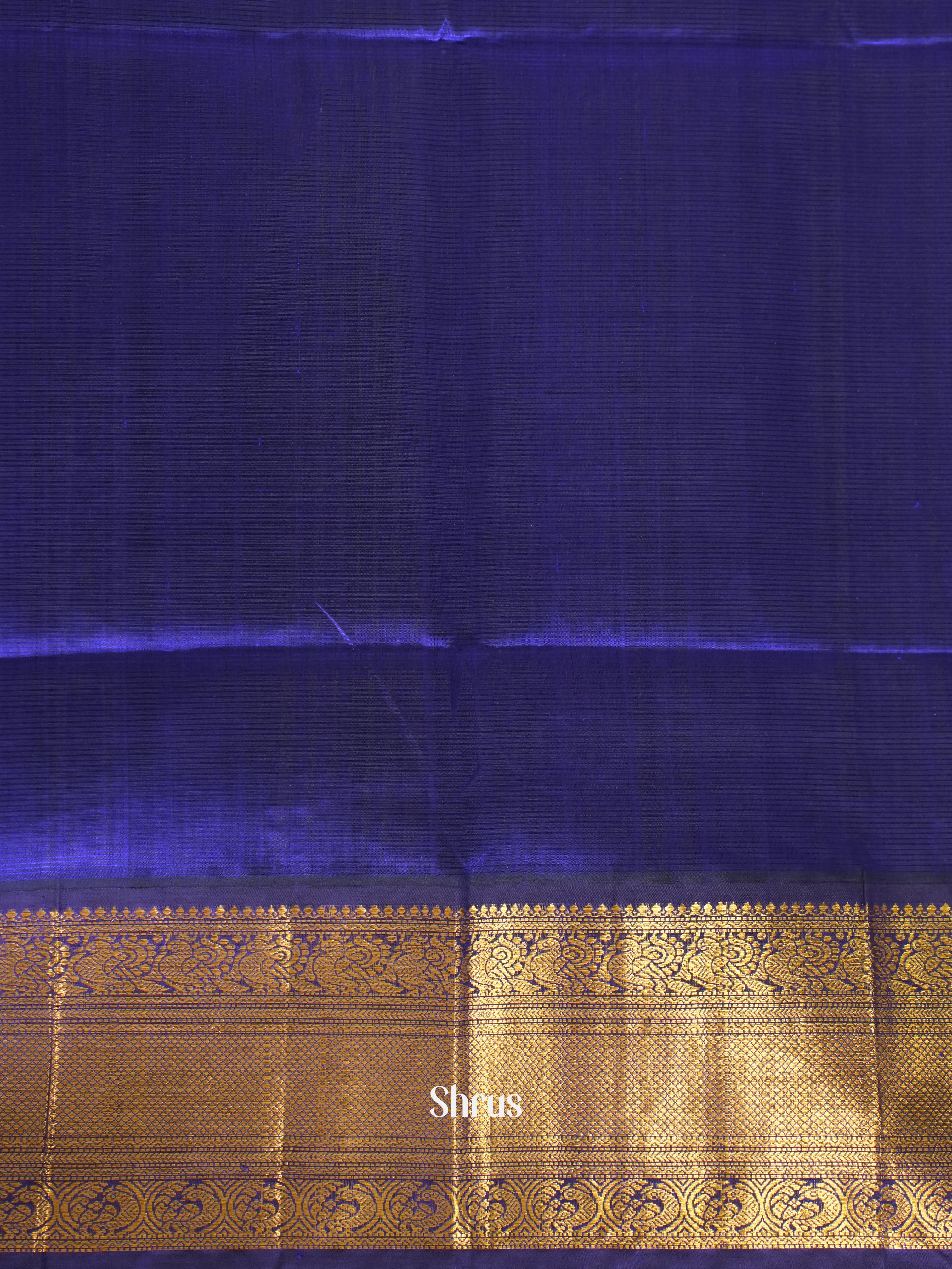 Teal & Blue -Silk Cotton Saree - Shop on ShrusEternity.com
