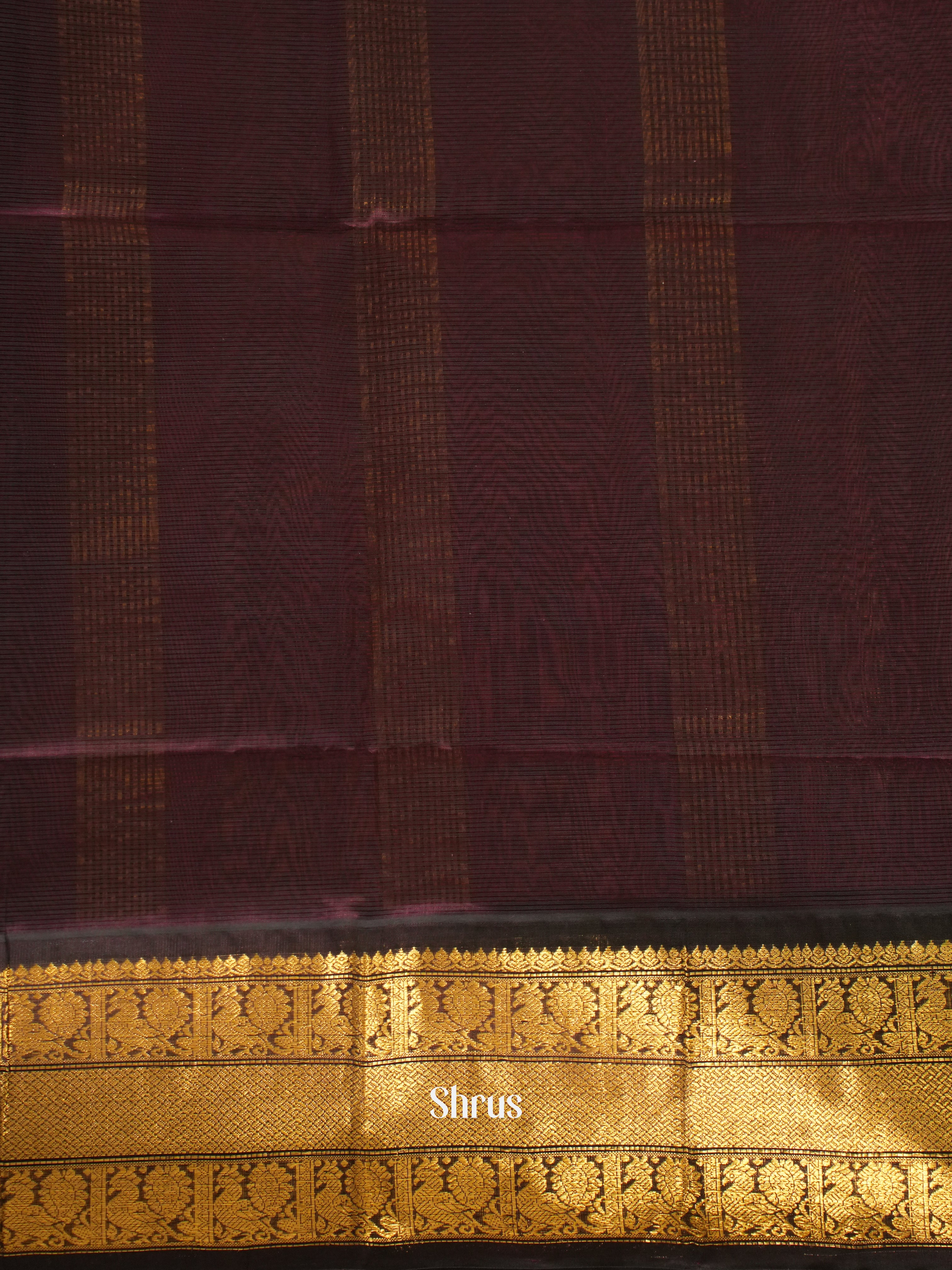 Pink & Purple - Silk Cotton Saree - Shop on ShrusEternity.com