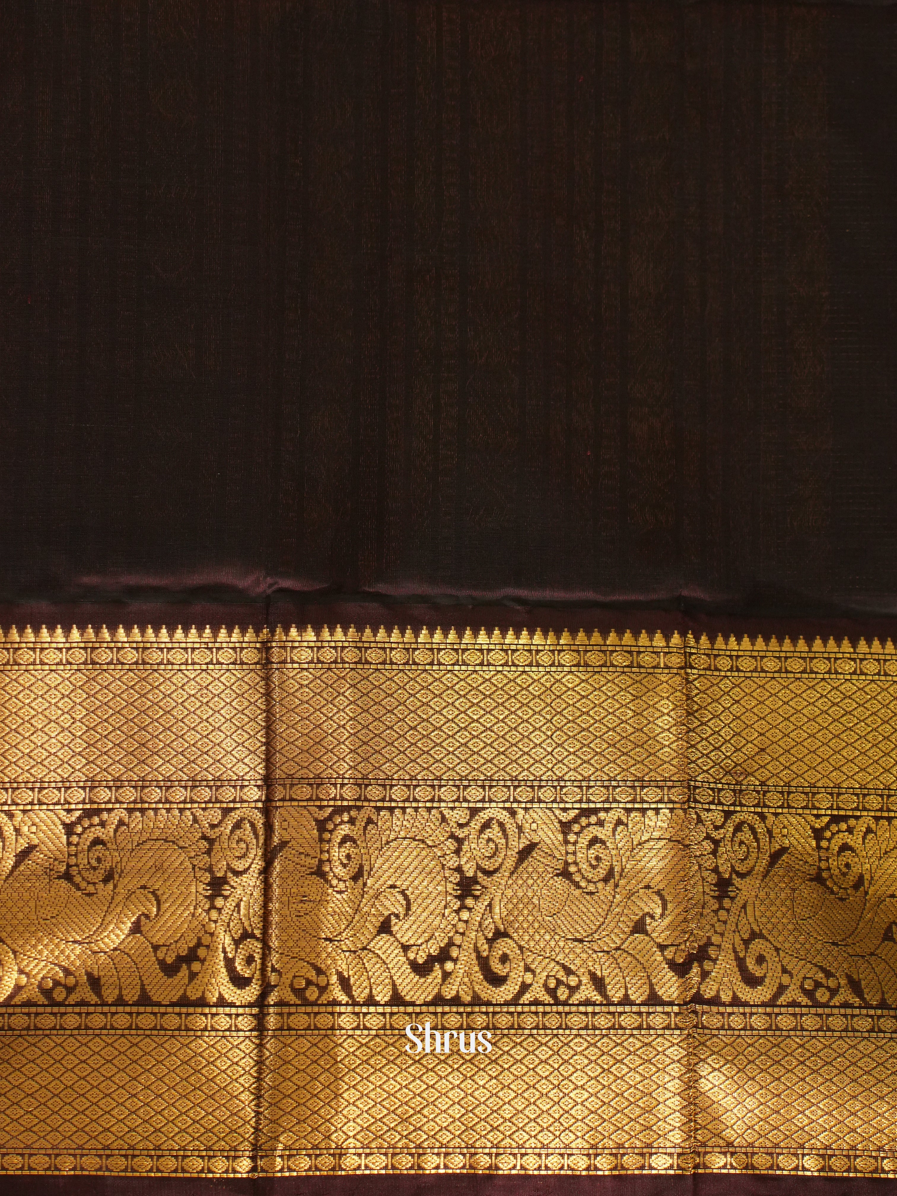 Green & Brown - Silk Cotton Saree - Shop on ShrusEternity.com