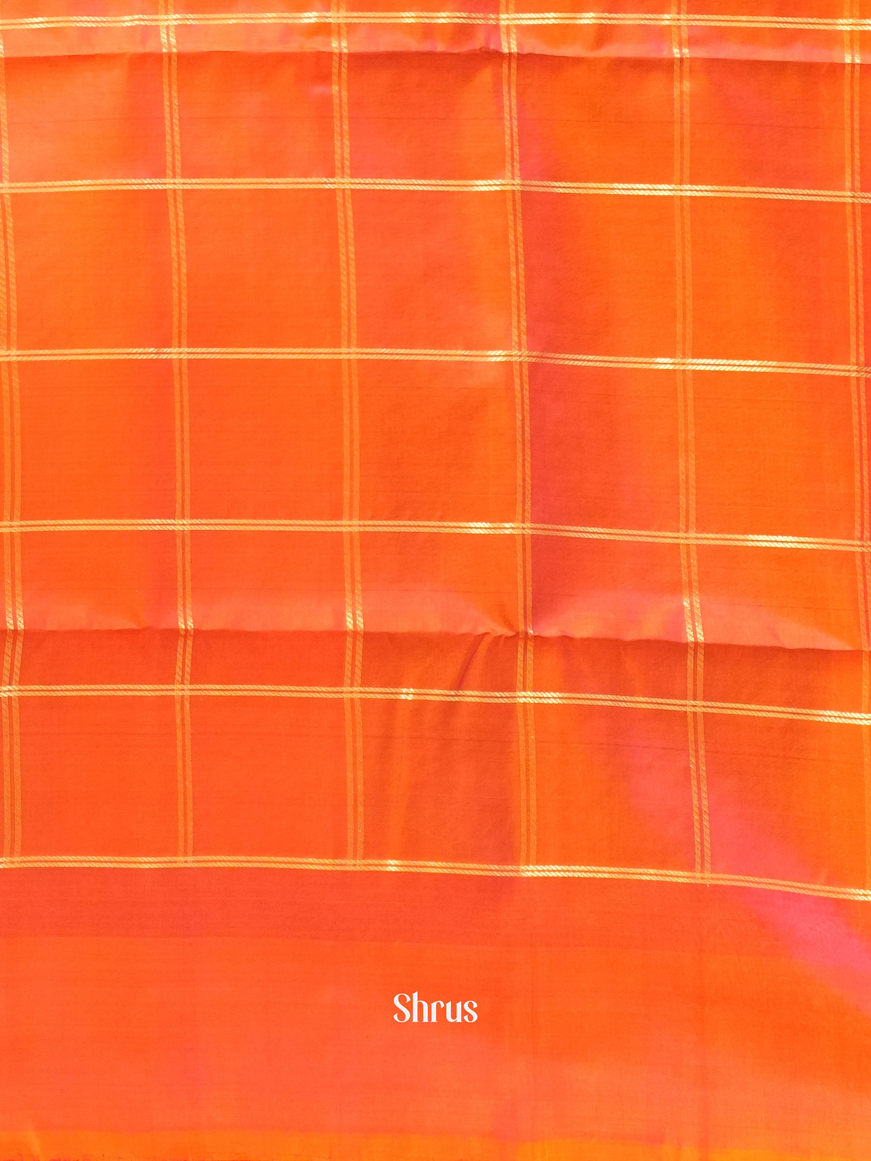 Green & Orangish Pink - soft Silk Saree - Shop on ShrusEternity.com