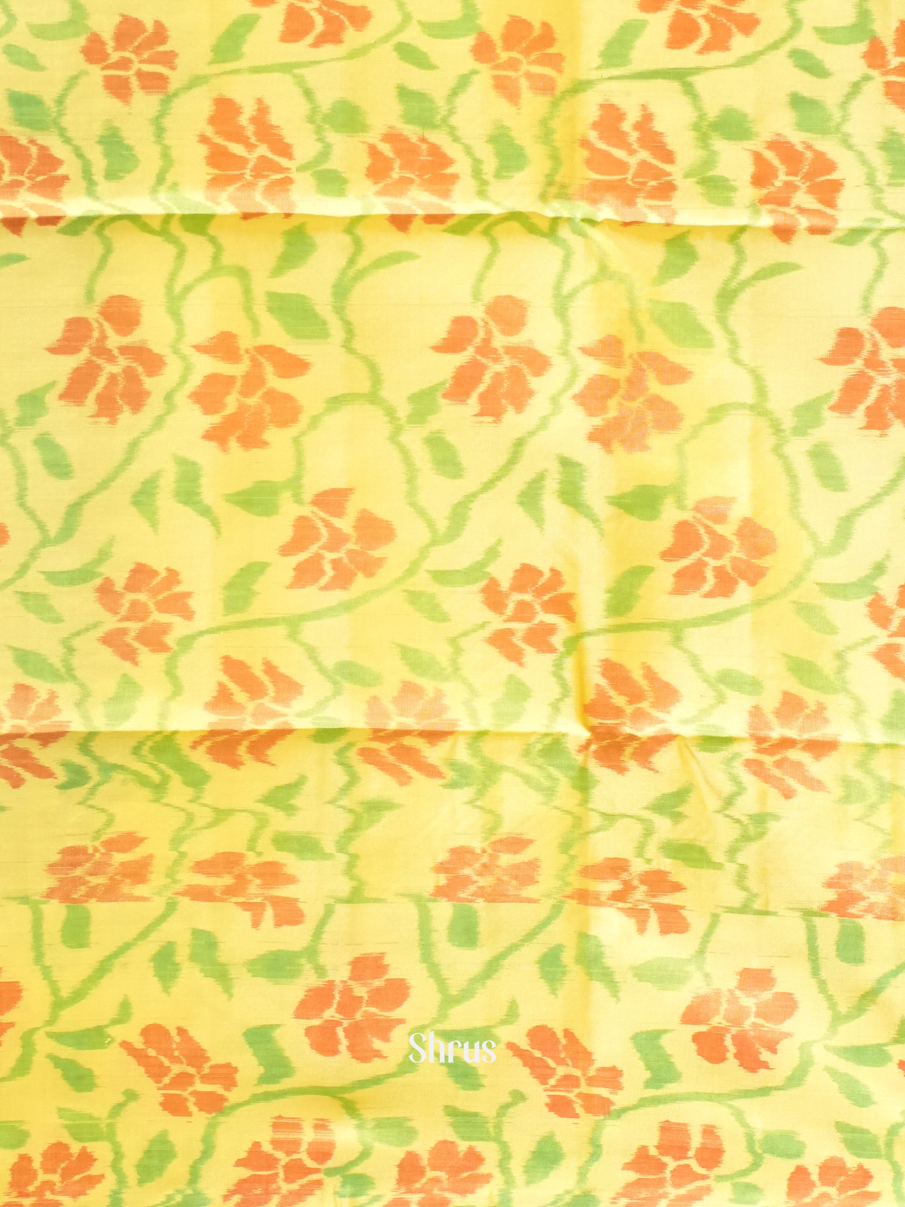 Blue & Yellow - Soft Silk Saree - Shop on ShrusEternity.com