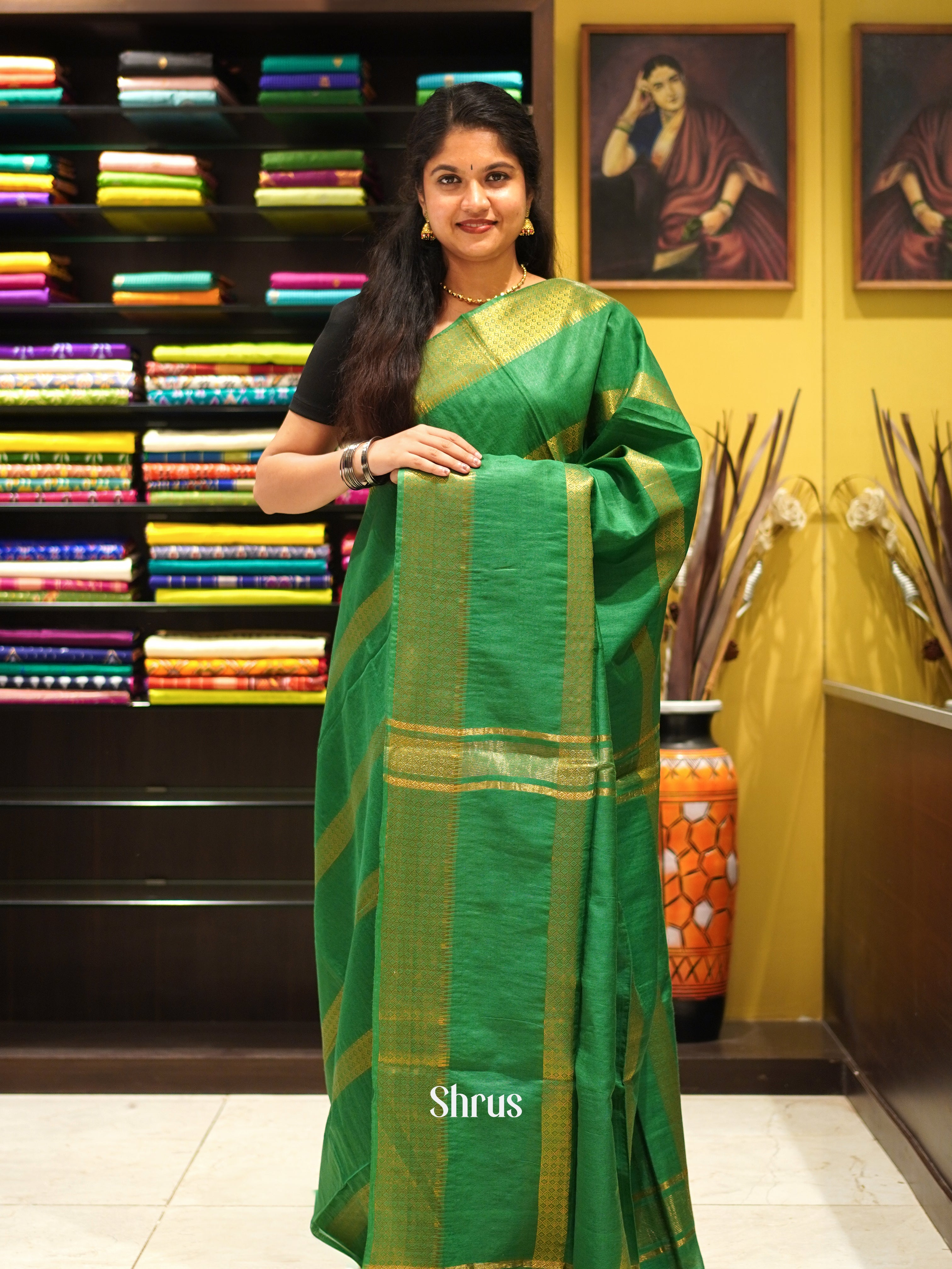 CDS29673 - Semi Tussar Saree - Shop on ShrusEternity.com