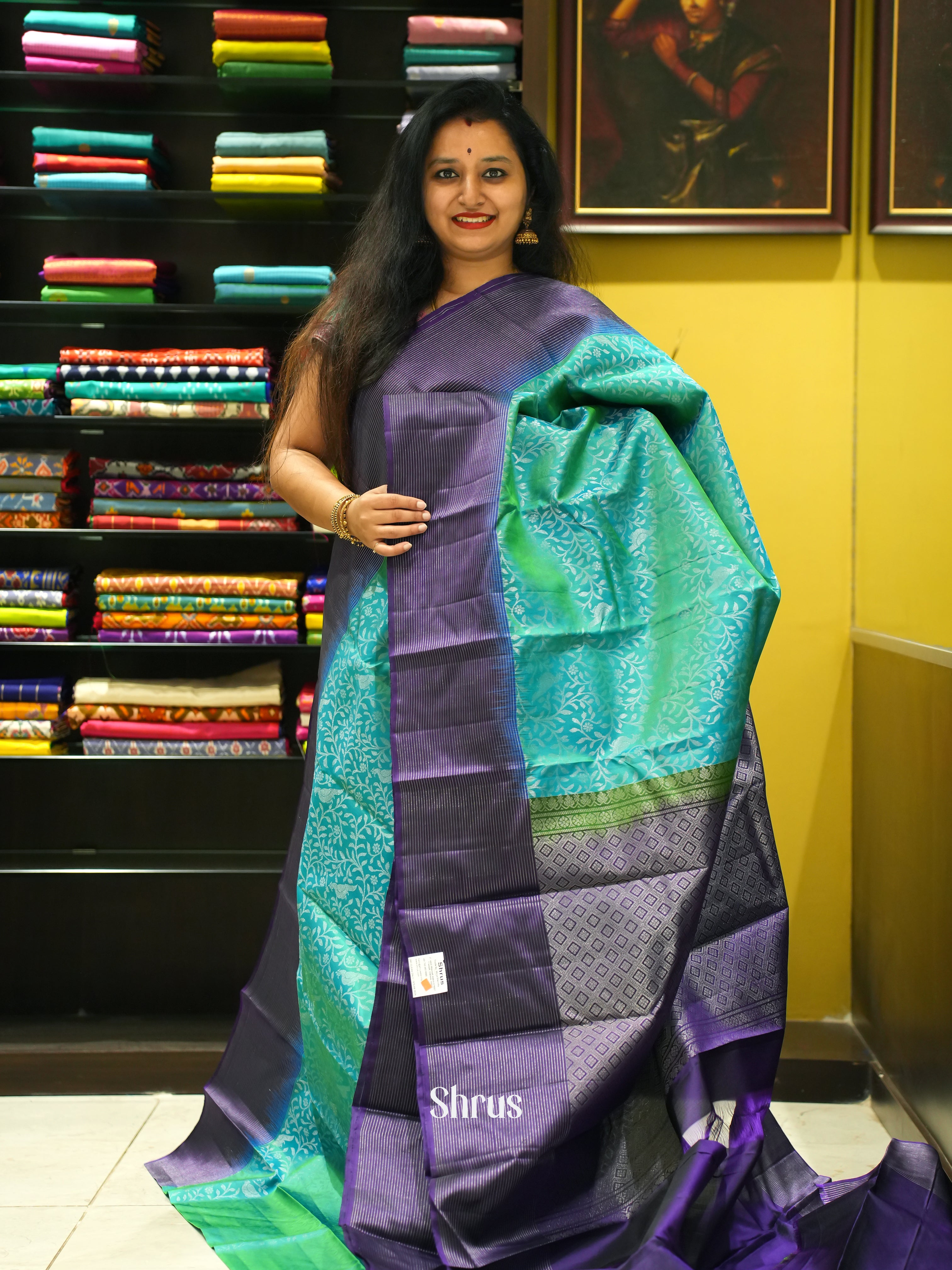 CES31280 - Soft Silk Saree - Shop on ShrusEternity.com