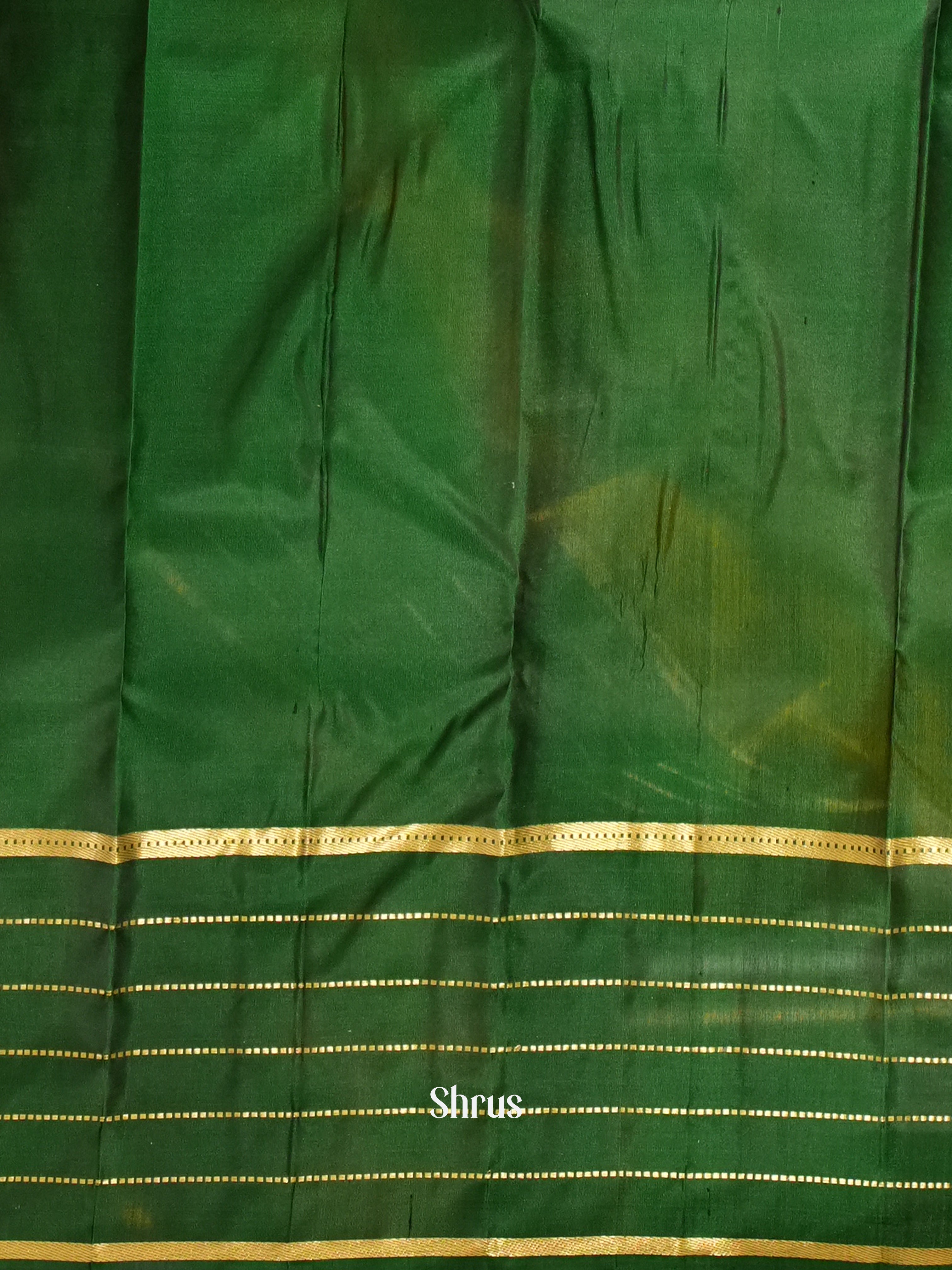 Yellow & Green - Soft Silk Saree - Shop on ShrusEternity.com
