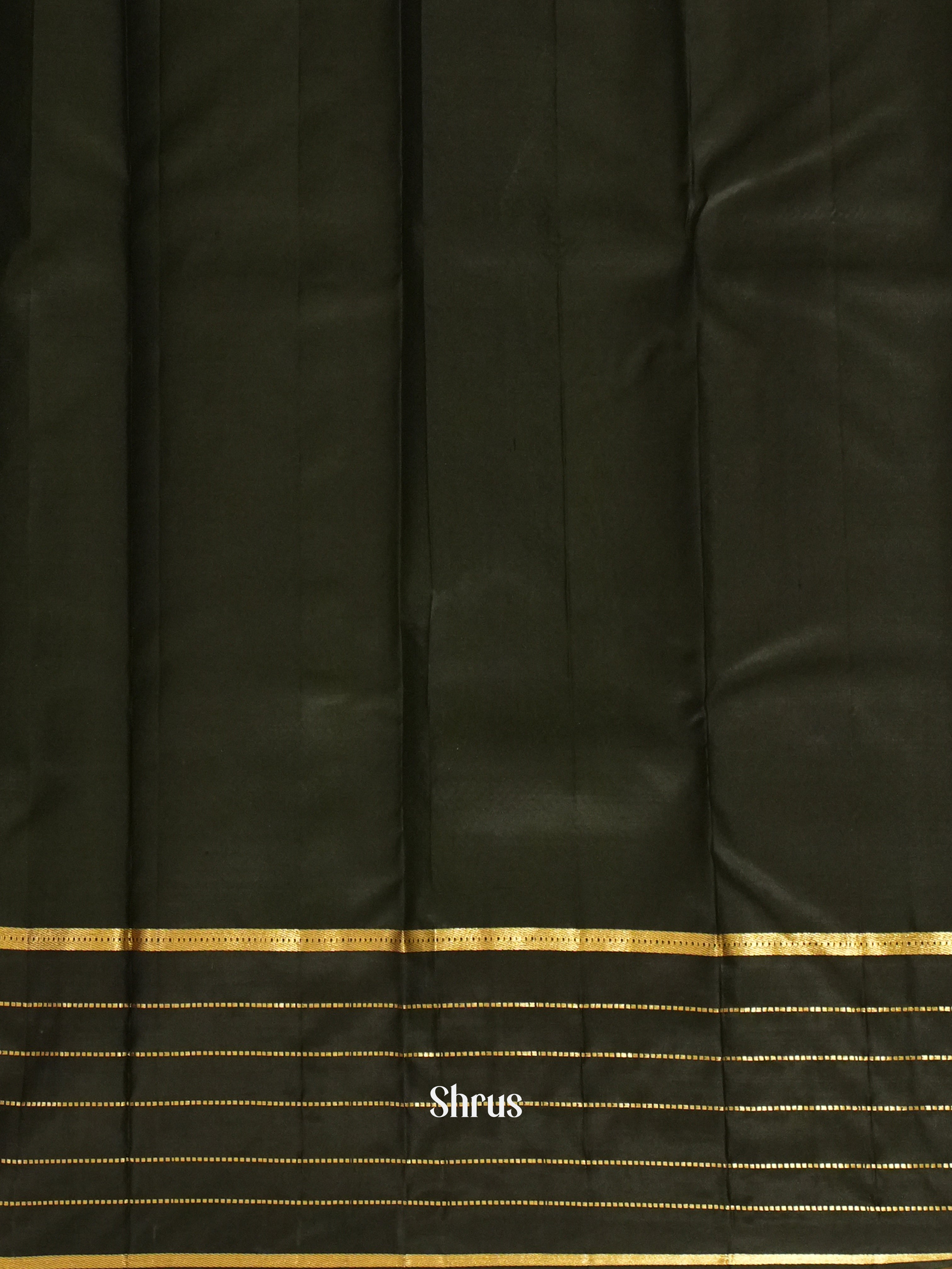 Pista Green & Black - Soft Silk Saree - Shop on ShrusEternity.com