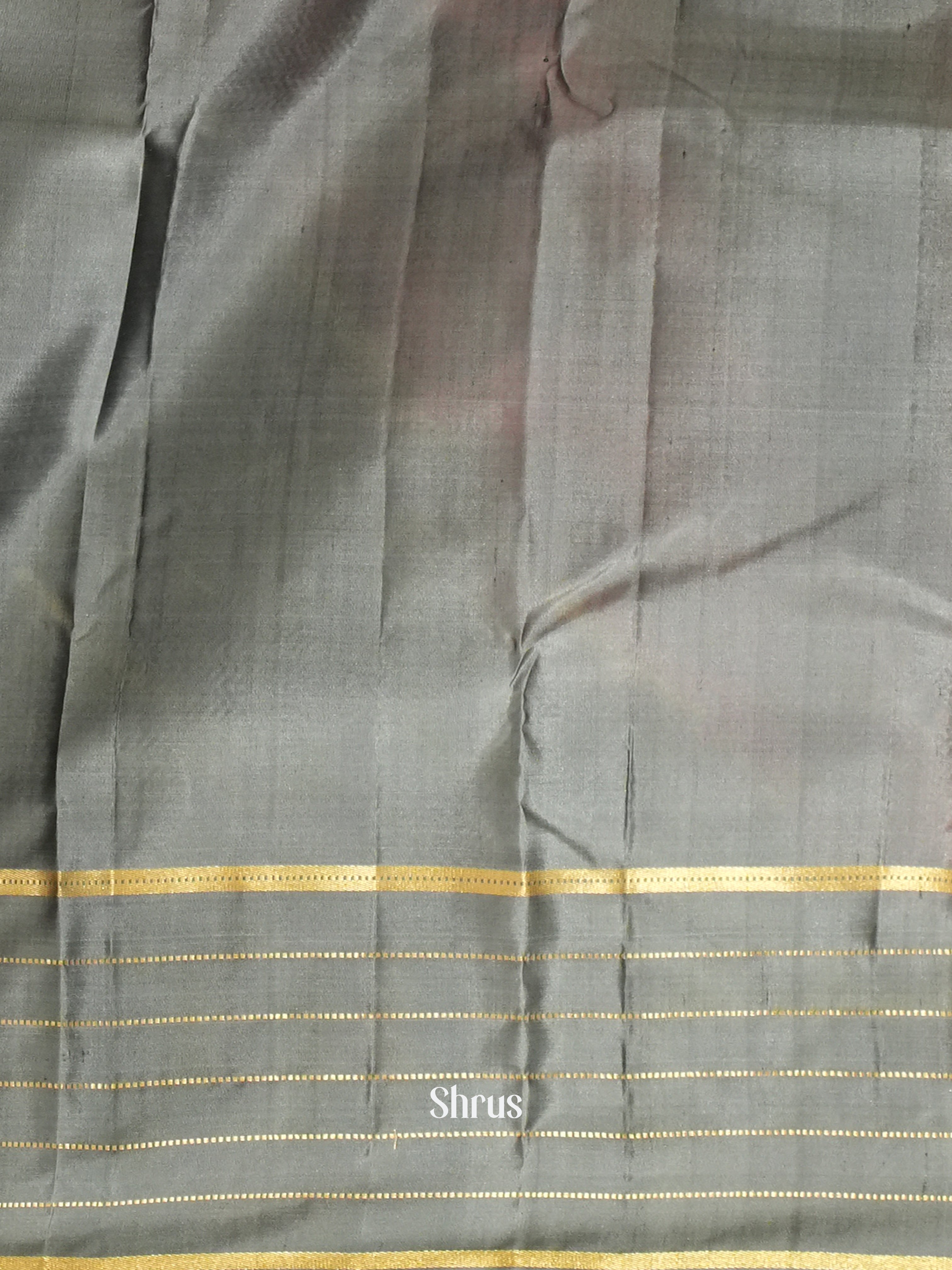 Red & Grey - Soft Silk Saree - Shop on ShrusEternity.com