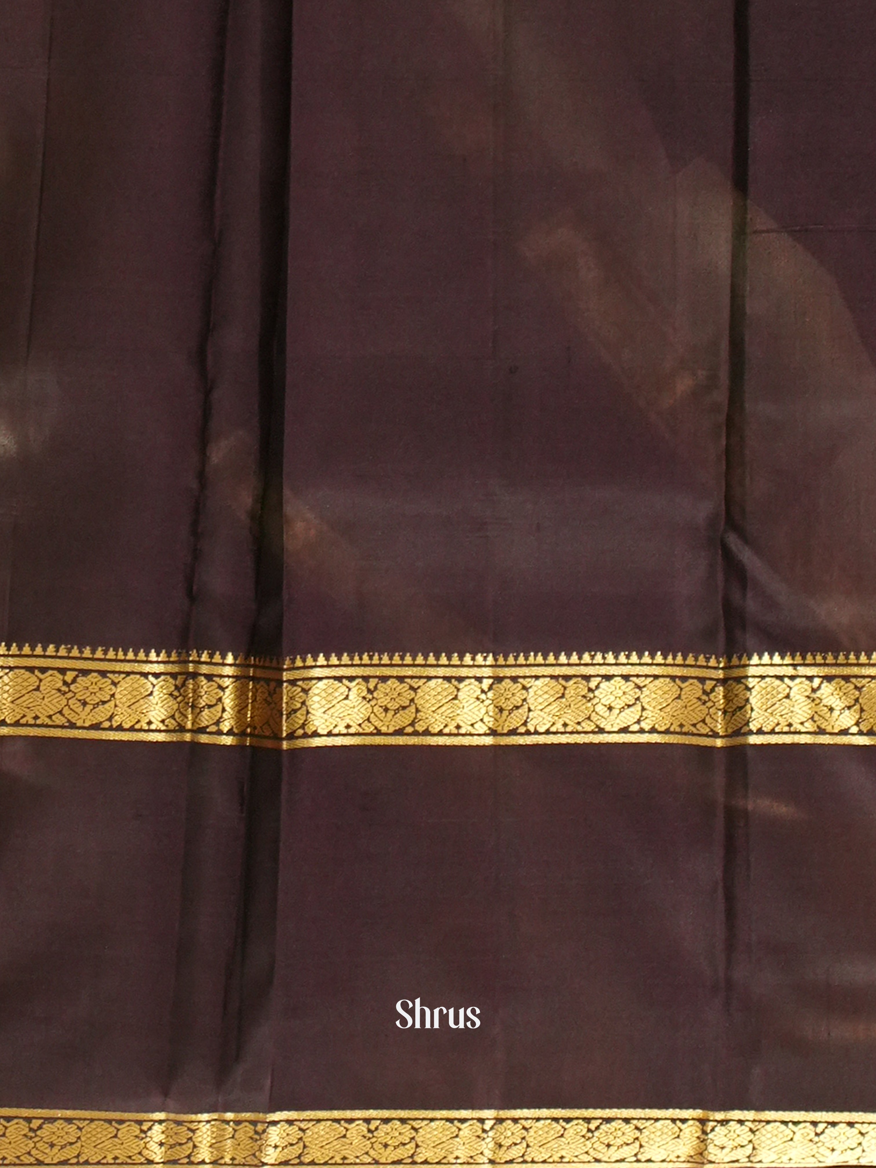 Cream & Brown - Soft Silk Saree - Shop on ShrusEternity.com