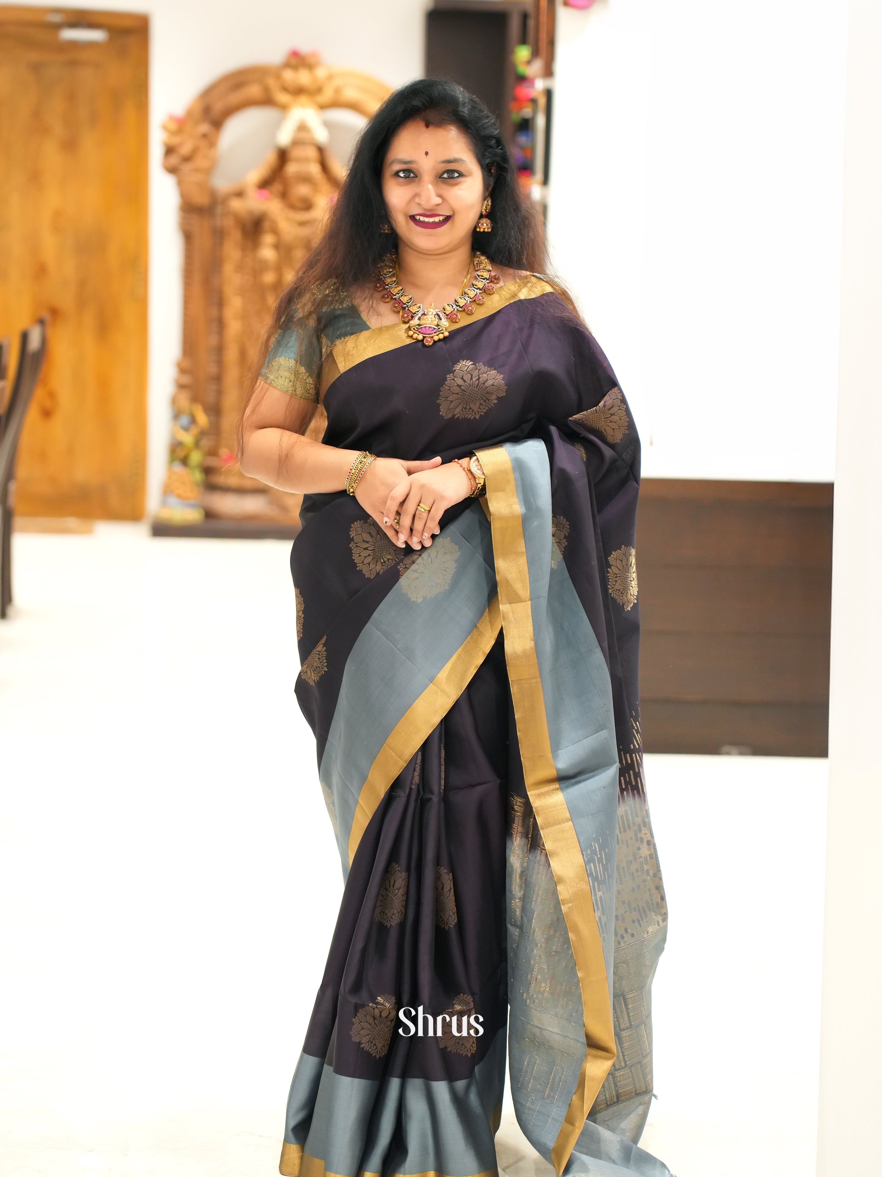 CES31384 - Softsilk-halfpure Saree - Shop on ShrusEternity.com