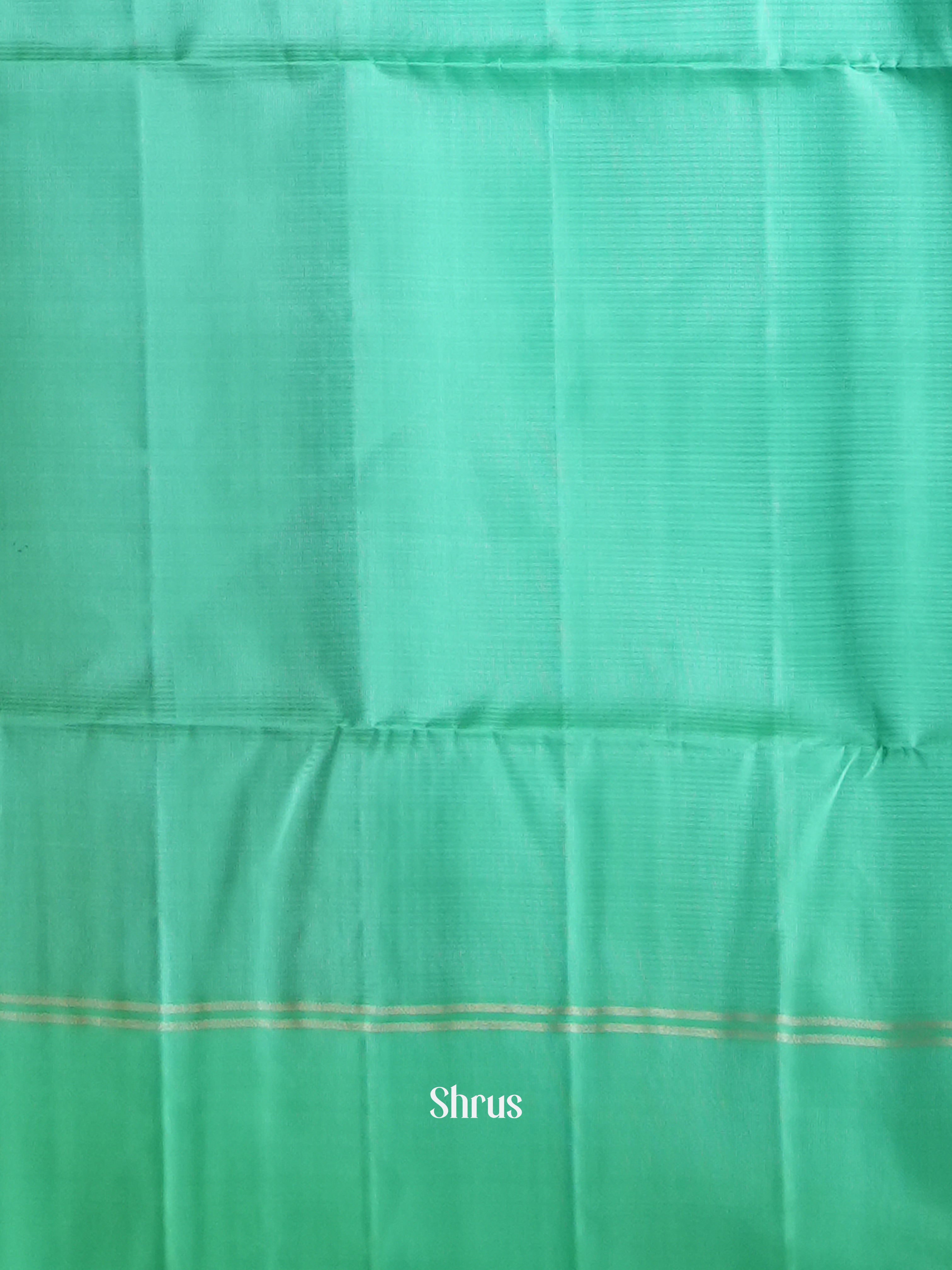 Blue & Green - Softsilk-halfpure Saree - Shop on ShrusEternity.com