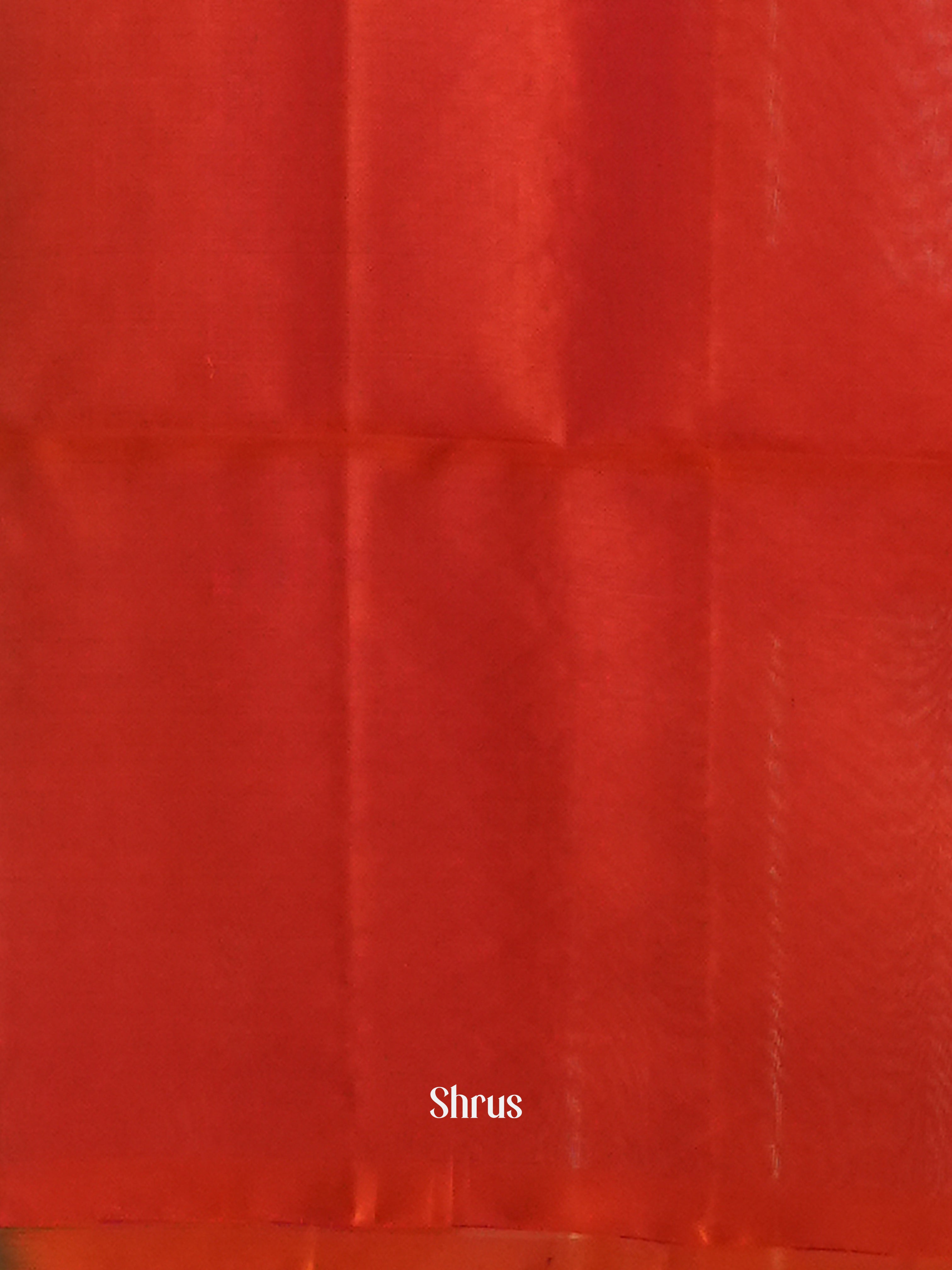 Blue & Orange - Softsilk-halfpure Saree - Shop on ShrusEternity.com