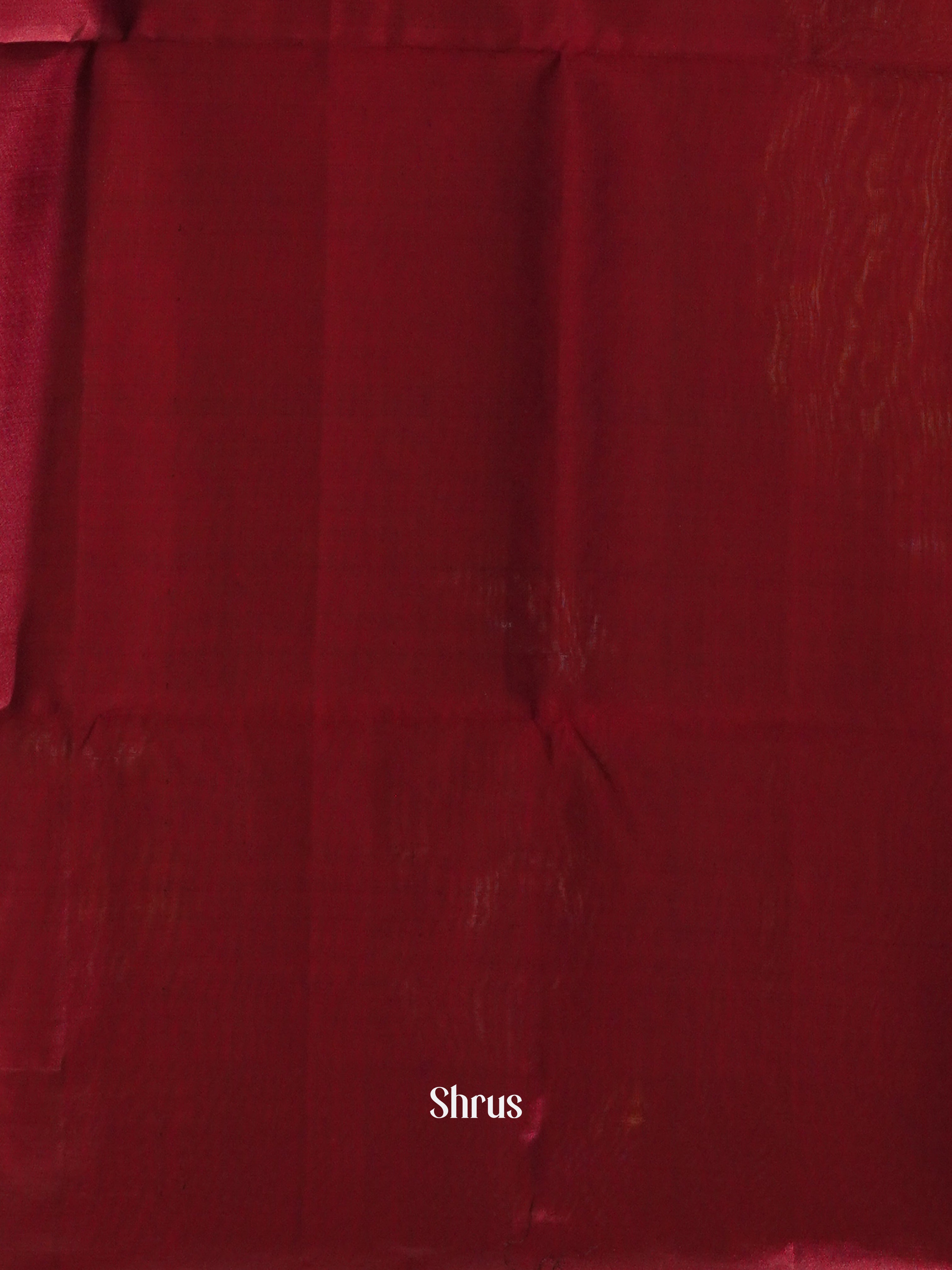 Grey & Maroon - Soft silk-halfpure Saree - Shop on ShrusEternity.com