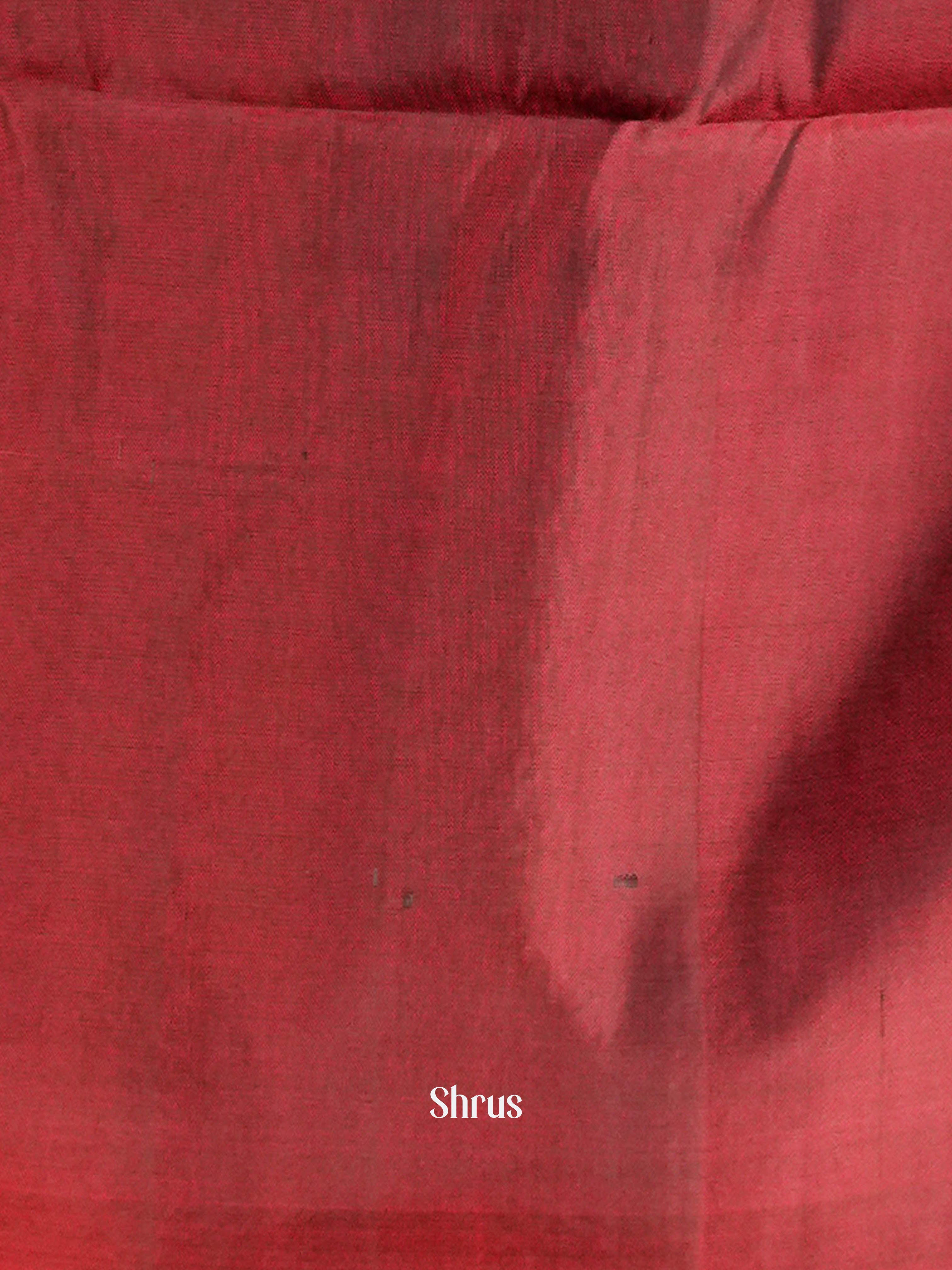 Dark Indigo & Dark Maroon - Softsilk-halfpure Saree - Shop on ShrusEternity.com