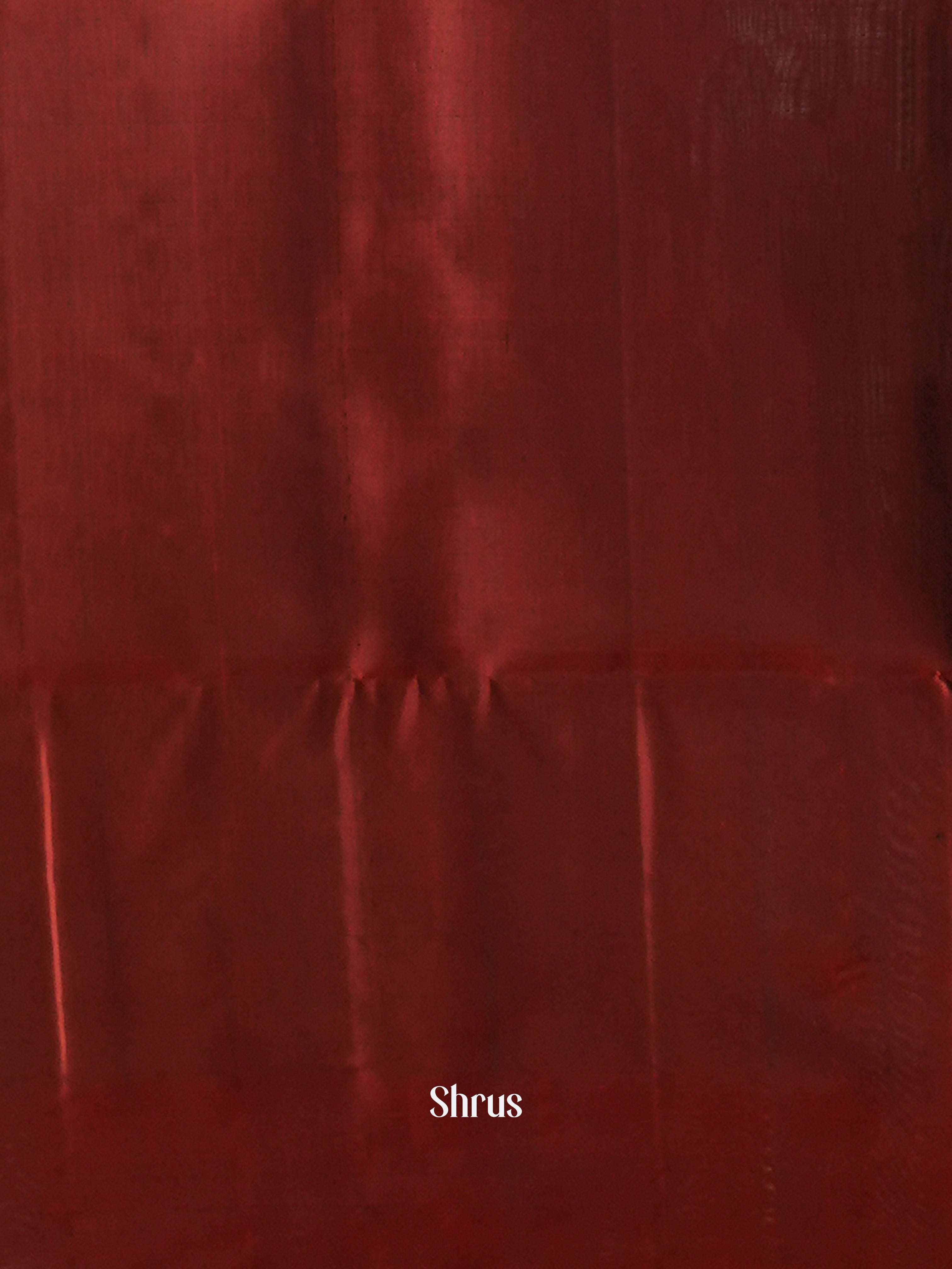 Grey & Maroon- Soft Silk Saree - Shop on ShrusEternity.com