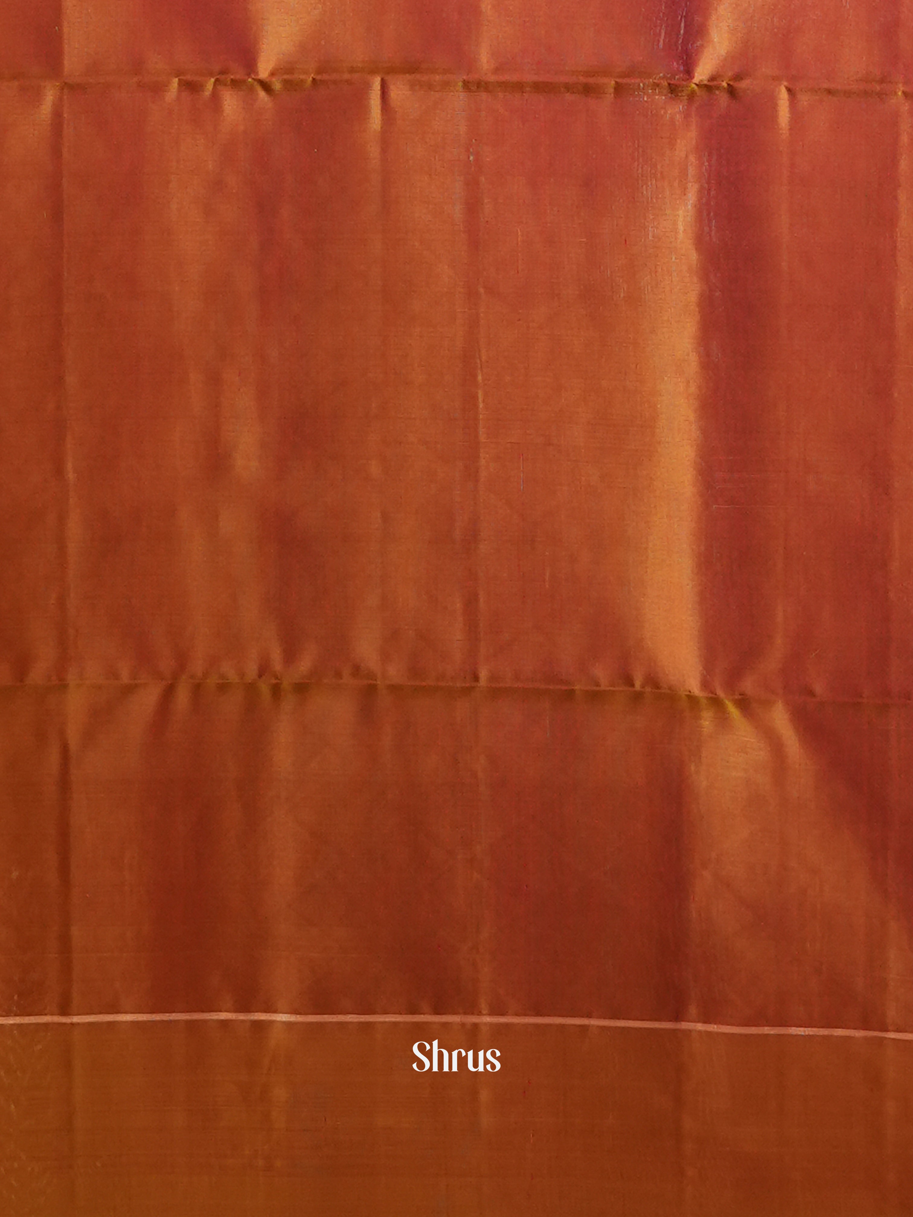 Red & Mustard - Soft Silk Saree - Shop on ShrusEternity.com