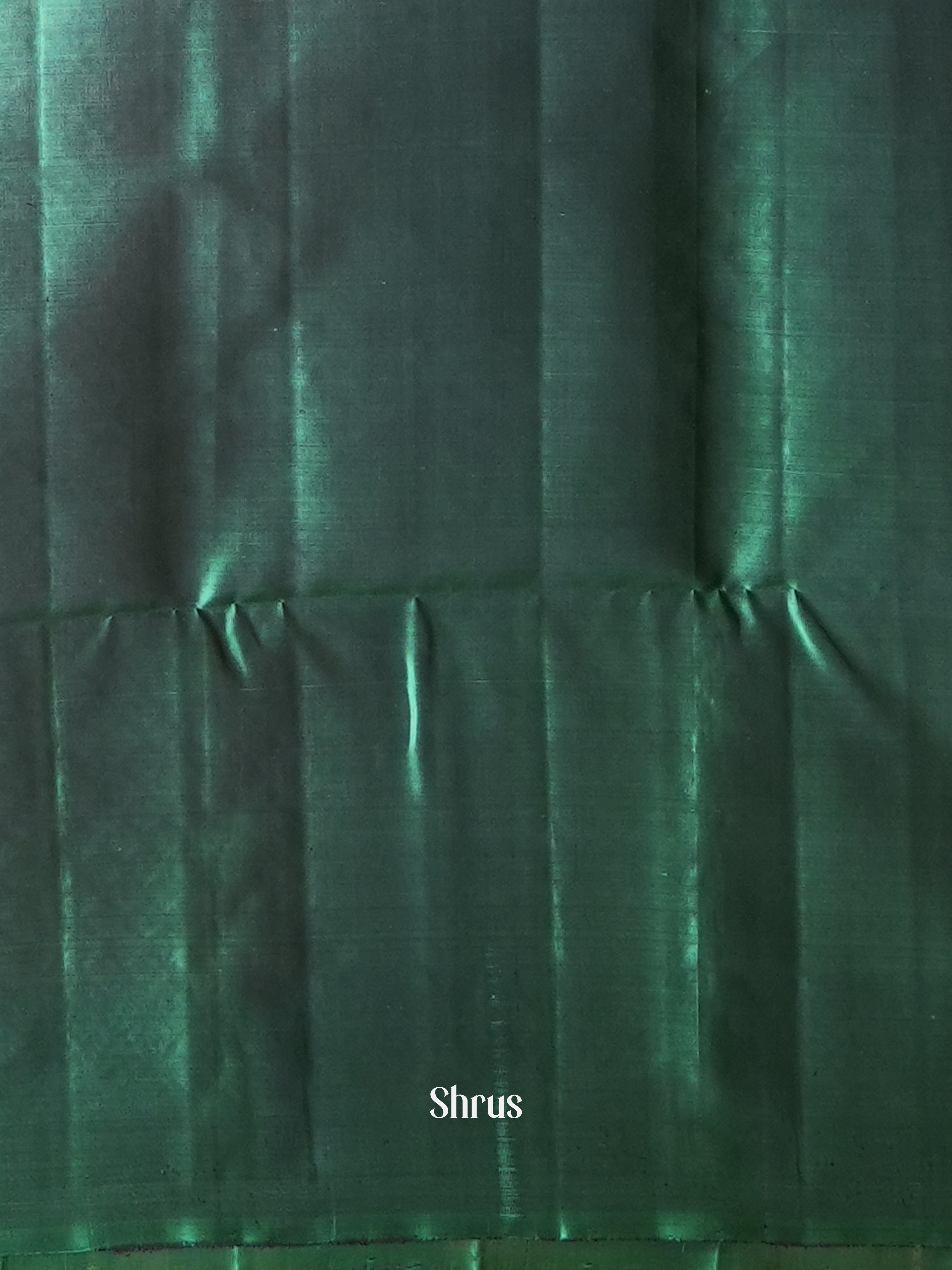 Brick Red & Green - Soft Silk Saree - Shop on ShrusEternity.com