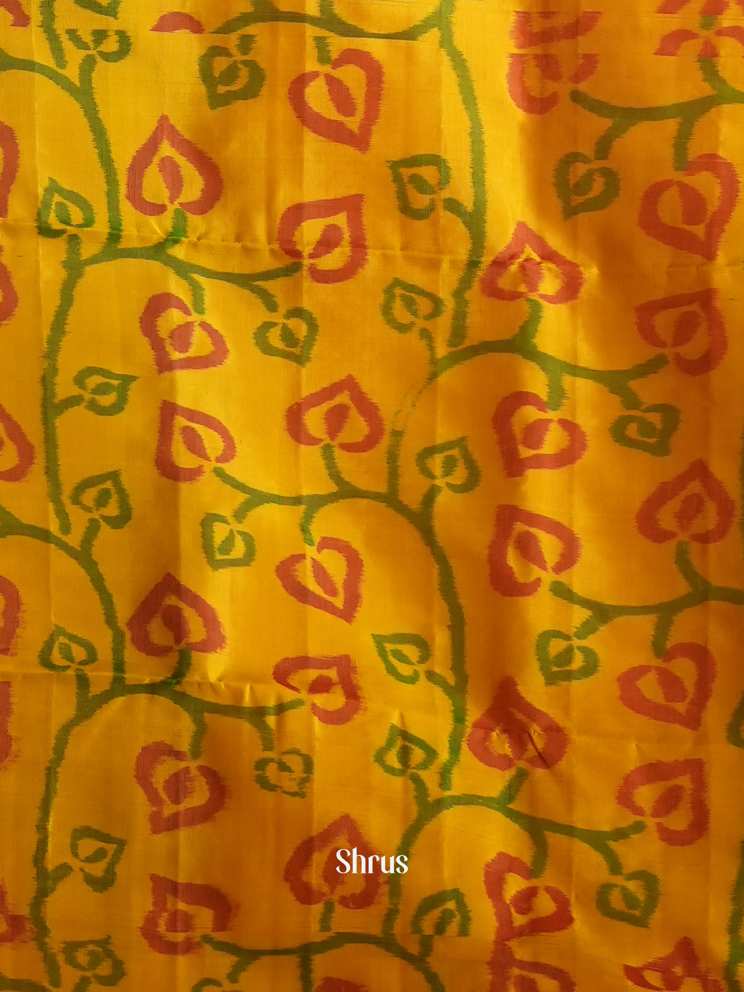 Violet & Yellow - Soft Silk Saree-2