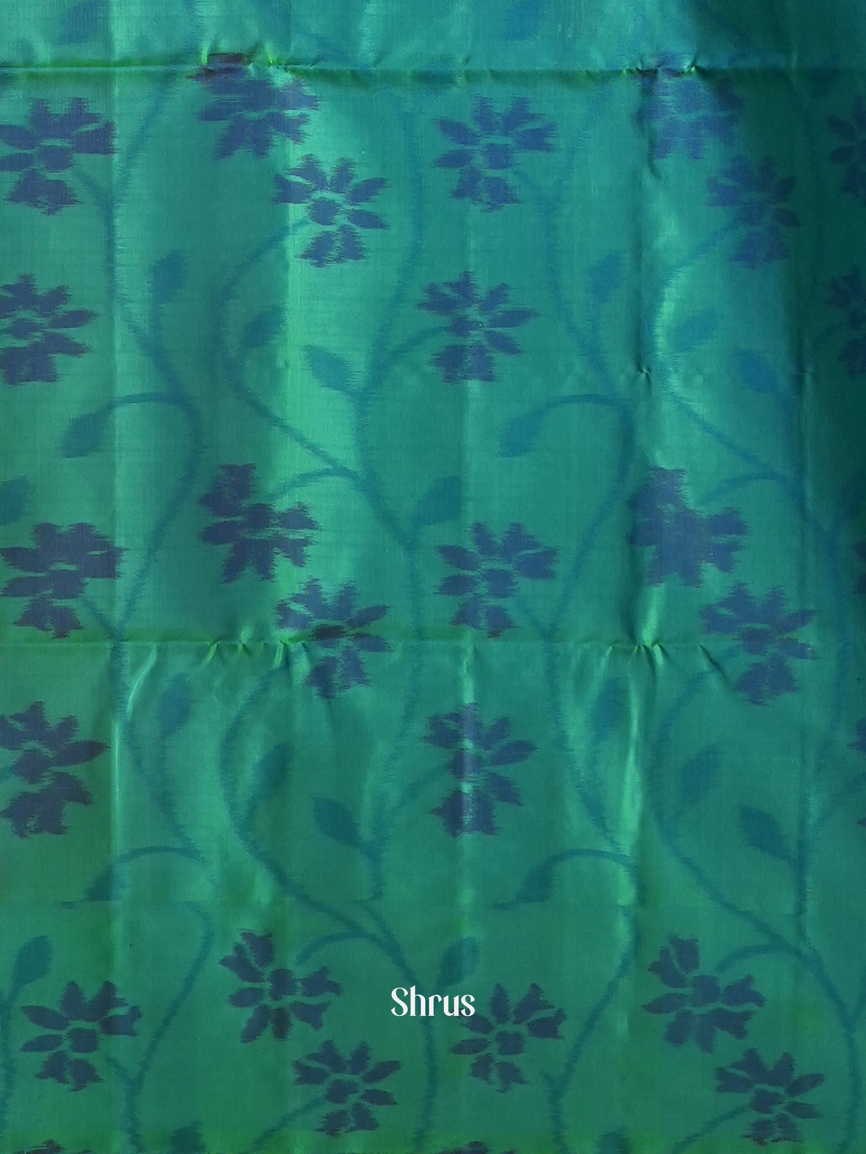 Red & Green - Soft Silk Saree - Shop on ShrusEternity.com